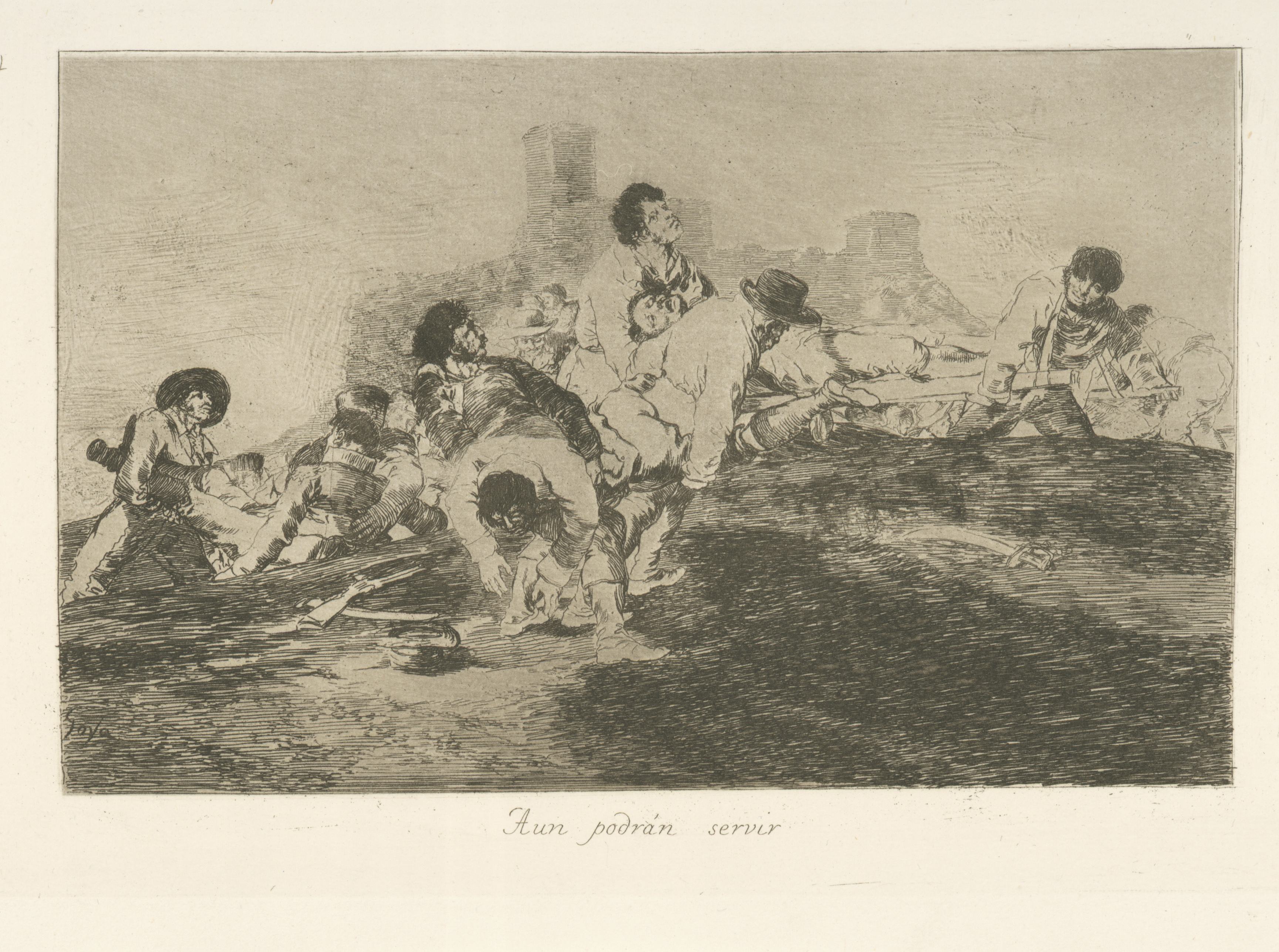 《他们可能仍在服役》（They may still serve）｜弗朗西斯科·戈雅 Francisco de Goya｜1863