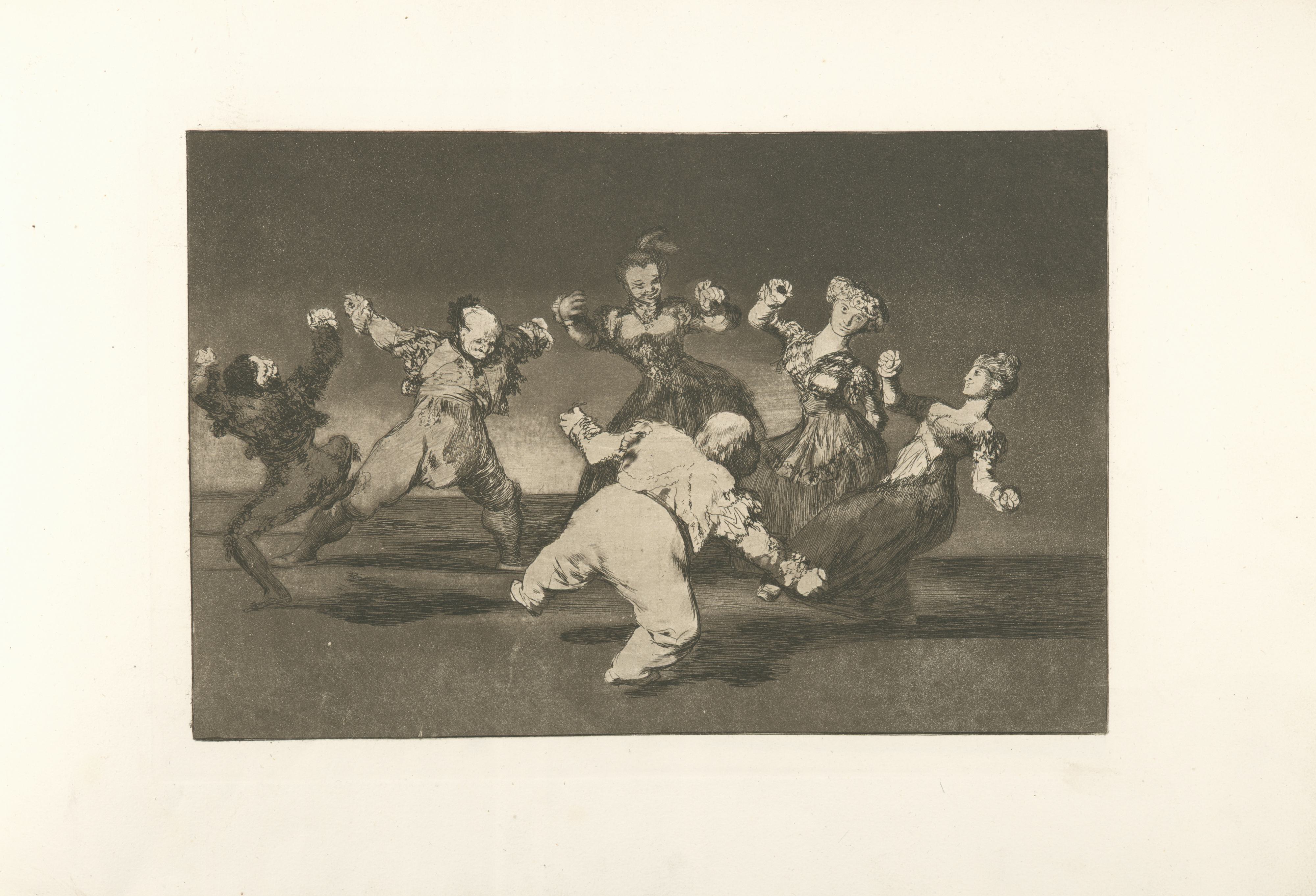 《三个马哈和三个跳舞马哈》（Three majos and three dancing majas）｜弗朗西斯科·戈雅 Francisco de Goya｜1864