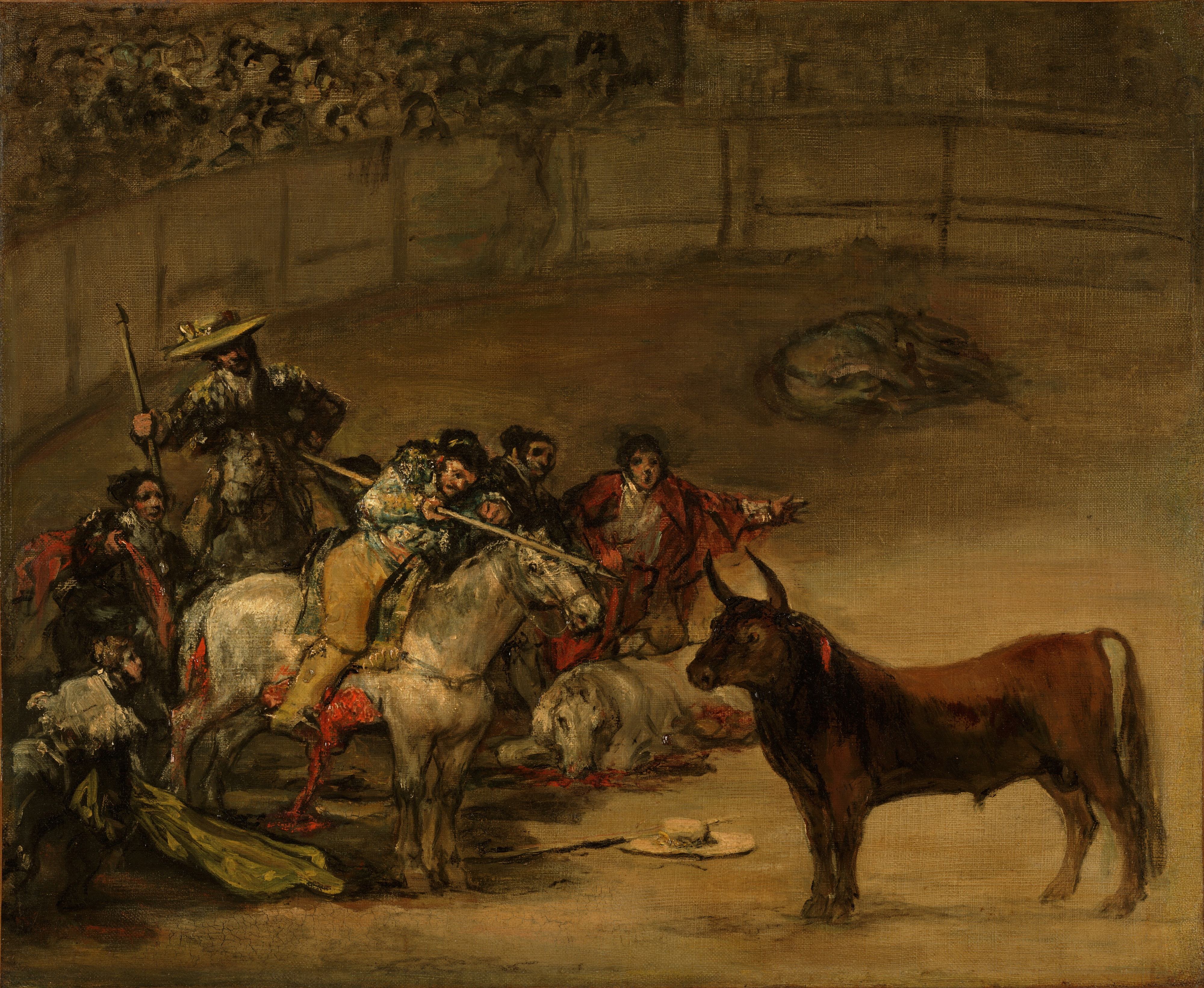 《斗牛、棒的运气》（Bullfight, Luck of Rods）｜弗朗西斯科·戈雅 Francisco de Goya｜不明