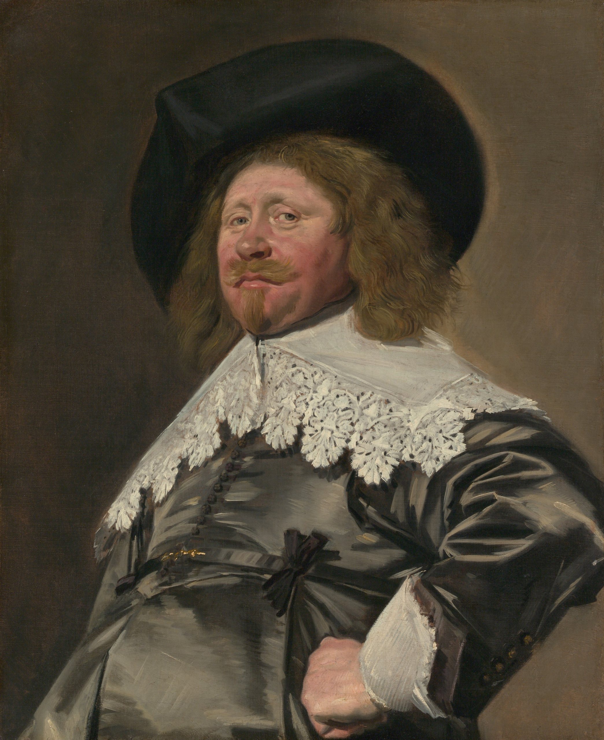 《男人肖像，可能是尼古拉斯·皮特斯·杜伊斯特·范·沃尔豪特（Nicolaes Pietersz Duyst van Voorhout，生于 1600 年左右，卒于 1650 年）》（Portrait of a Man, Possibly Nicolaes Pietersz Duyst van Voorhout (born about 1600, died 1650)）｜弗兰斯·哈尔斯 Frans Hals｜1636