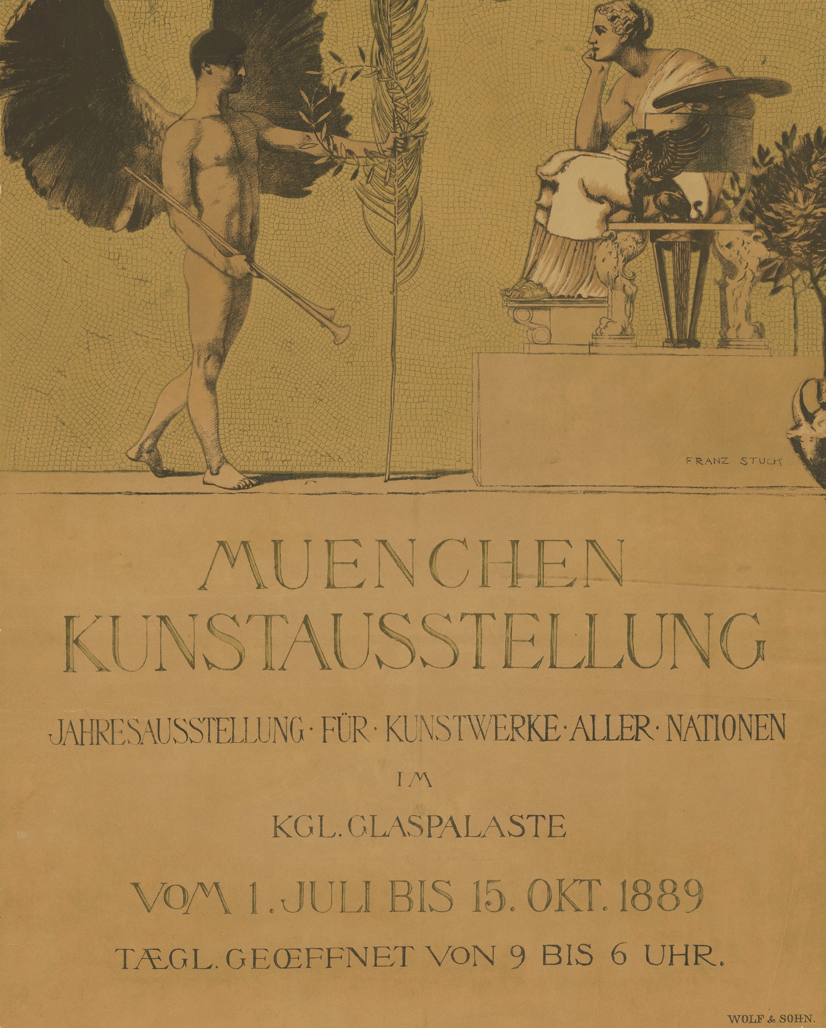 慕尼黑艺术展。 1889年7月1日至10月15日