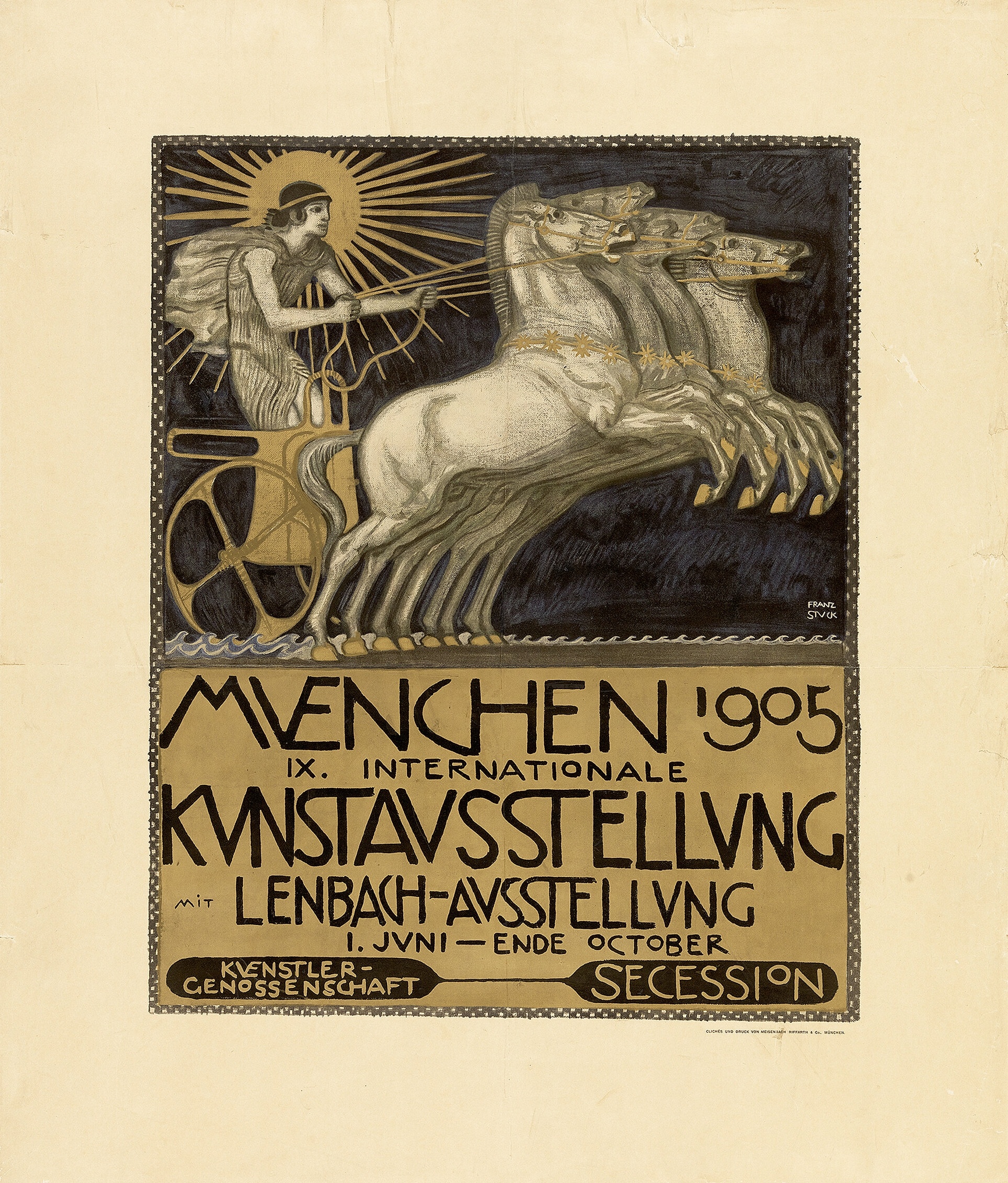 《IX 的海报。慕尼黑国际艺术展》（Poster for the IX. International art exhibition in Munich）｜弗朗茨·冯·施图克｜1905
