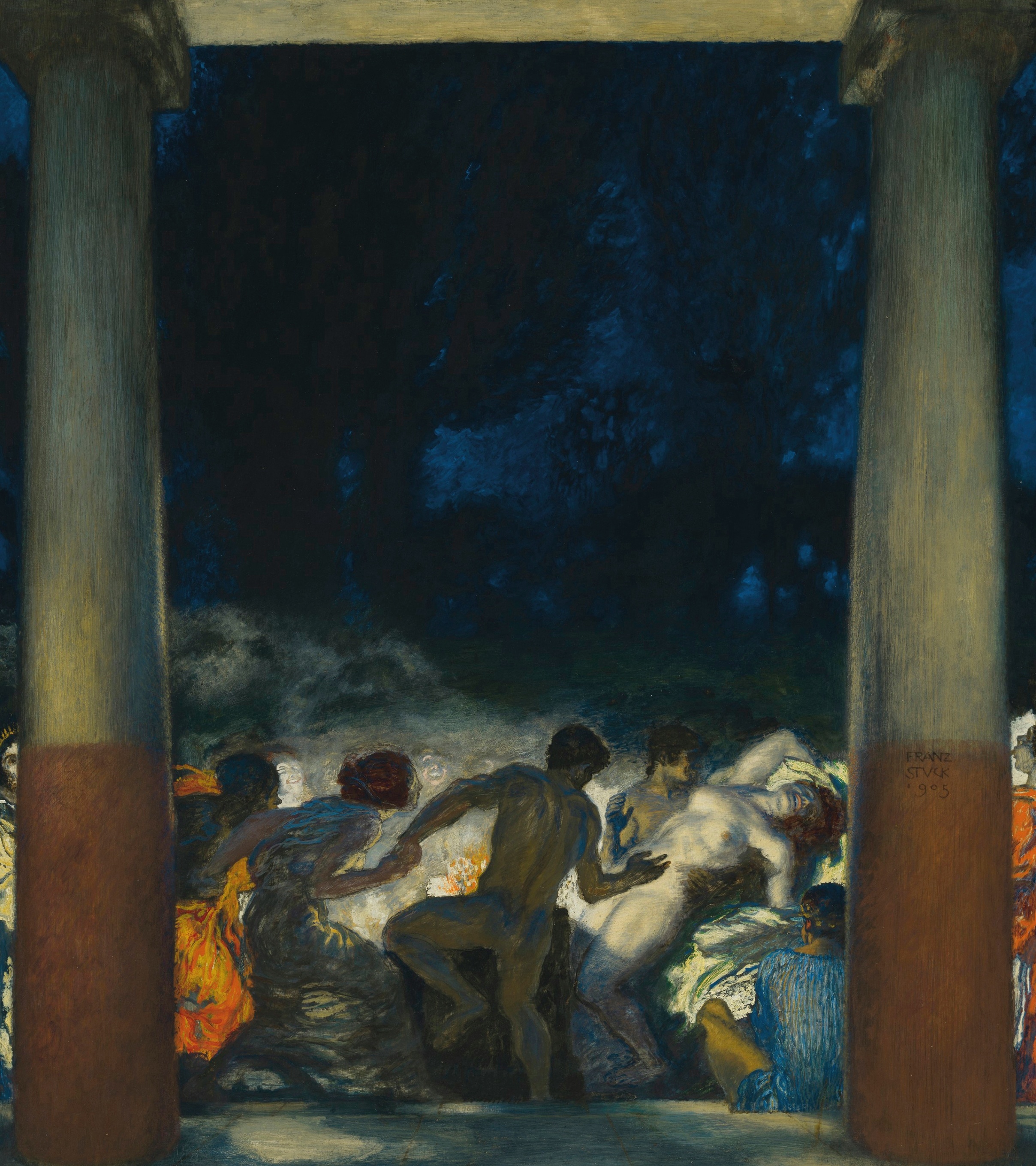 《酒神祭》（Bacchanal）｜弗朗茨·冯·施图克｜1905