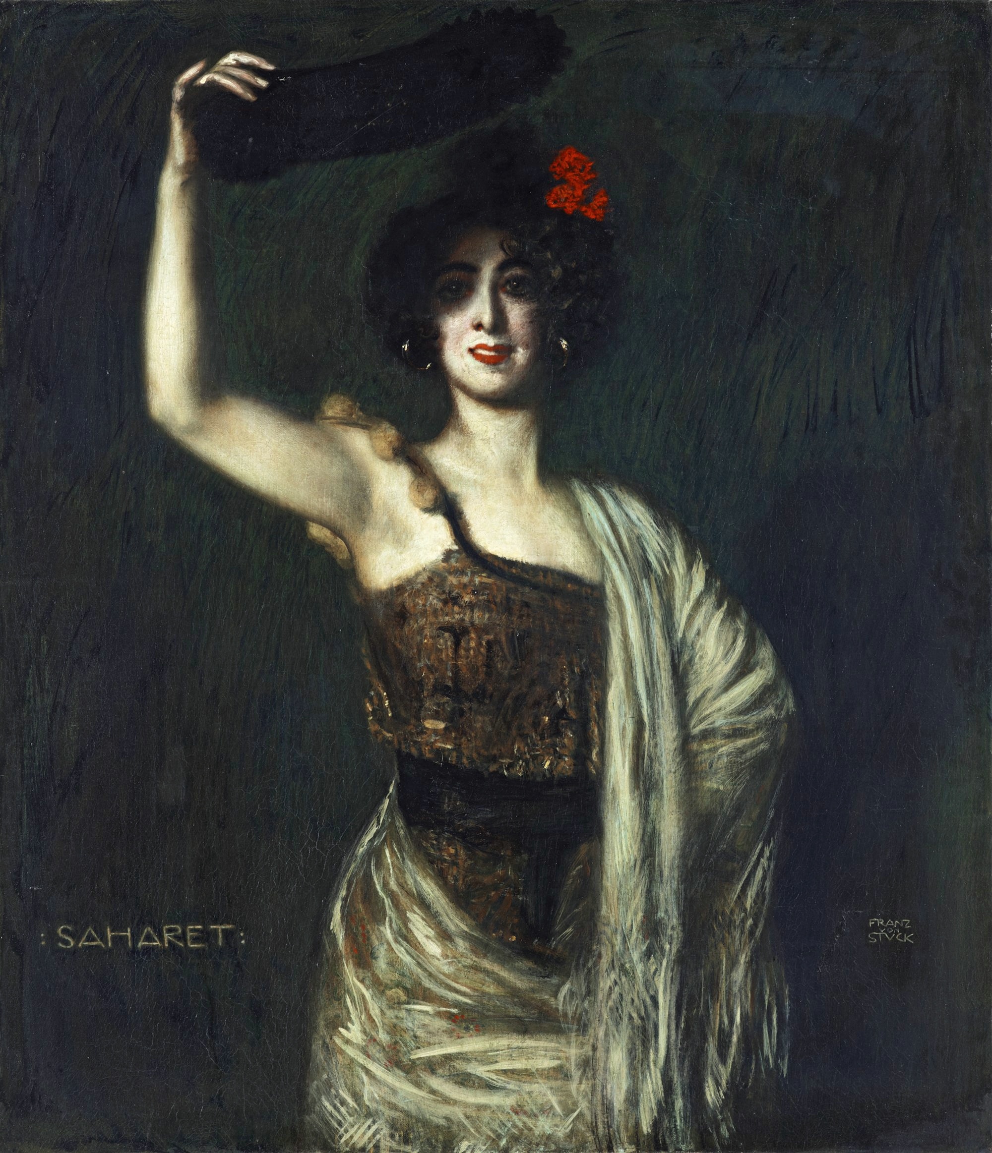 《舞者萨哈雷特》（The Dancer Saharet）｜弗朗茨·冯·施图克｜1906