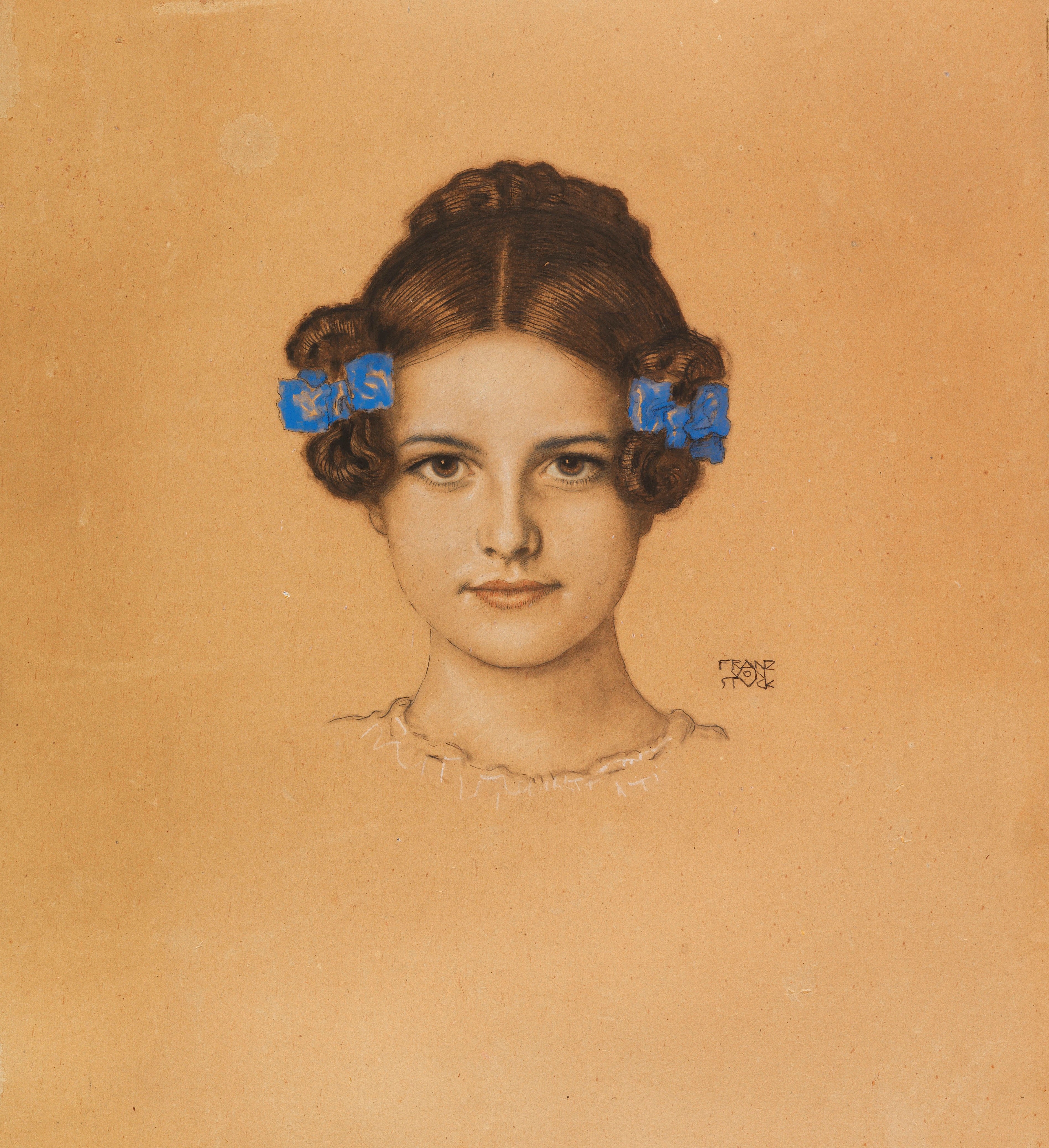 《女儿玛丽的肖像》（Portrait of the daughter Mary）｜弗朗茨·冯·施图克｜1906