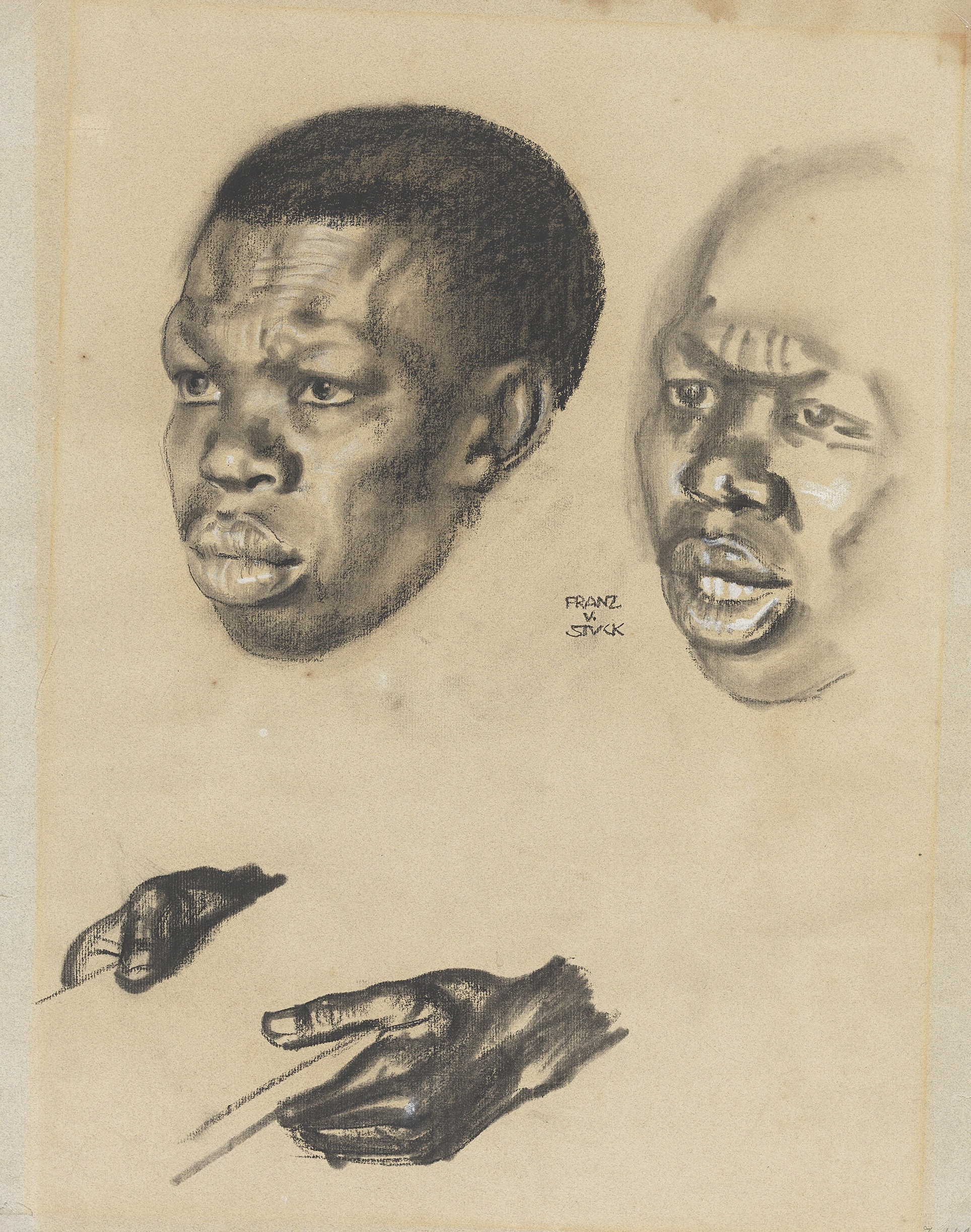 《《莎乐美》中侍女头像习作》（Study of the Servant’s Head for “Salome”）｜弗朗茨·冯·施图克｜1906