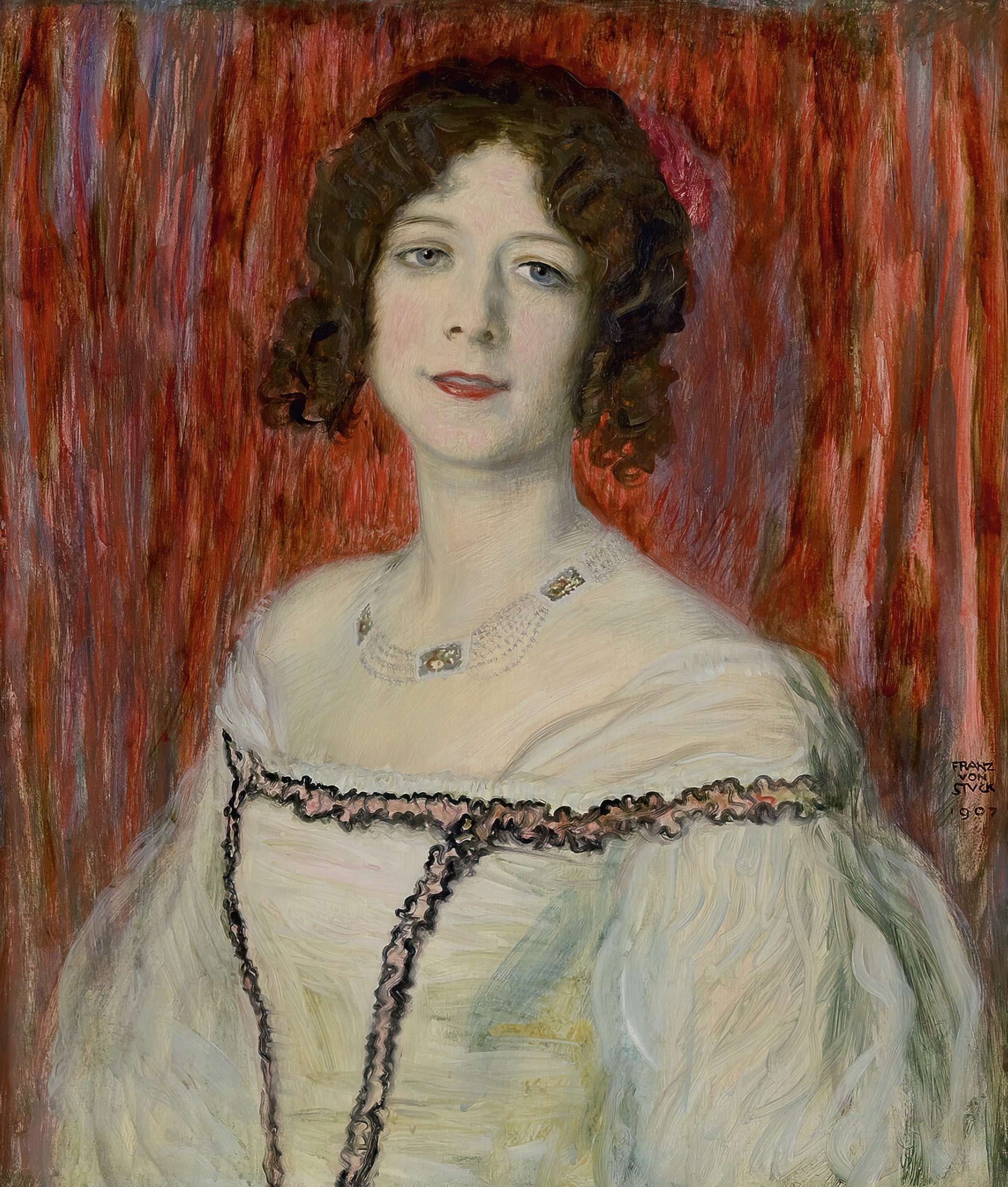 《奥尔加·林德潘纳》（Olga Lindpaintner）｜弗朗茨·冯·施图克｜1907