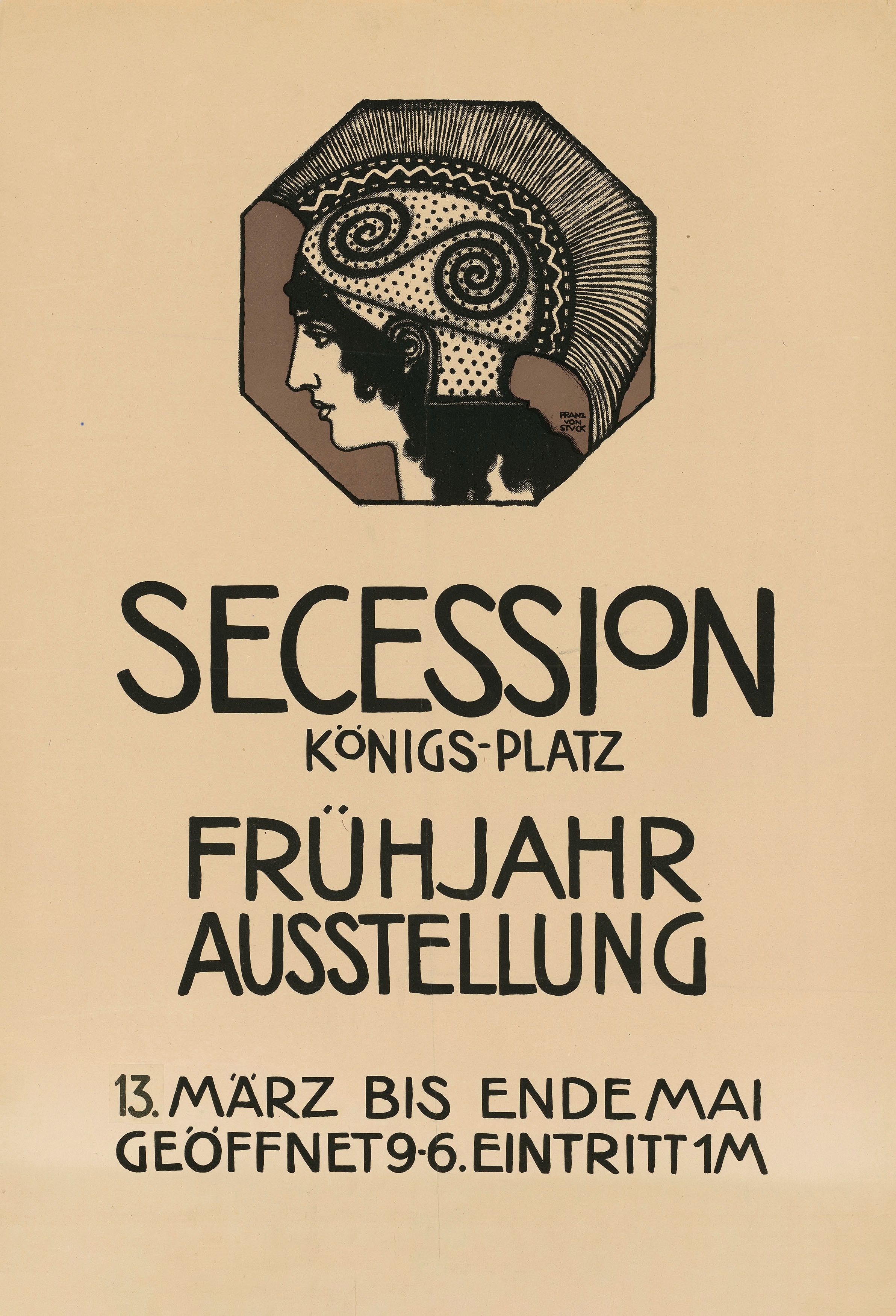 《分离派国王广场。春季展》（Secession Königsplatz. Spring exhibition）｜弗朗茨·冯·施图克｜1907