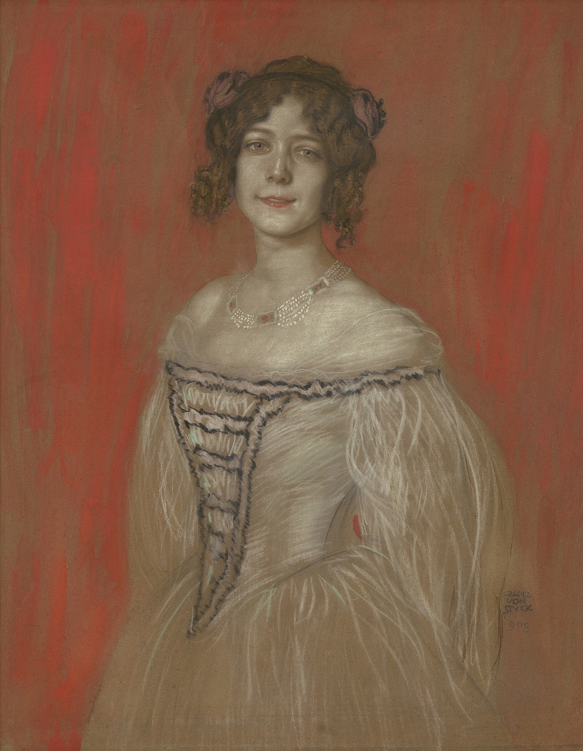 《奥尔加·林德潘纳》（Olga Lindpaintner）｜弗朗茨·冯·施图克｜1908