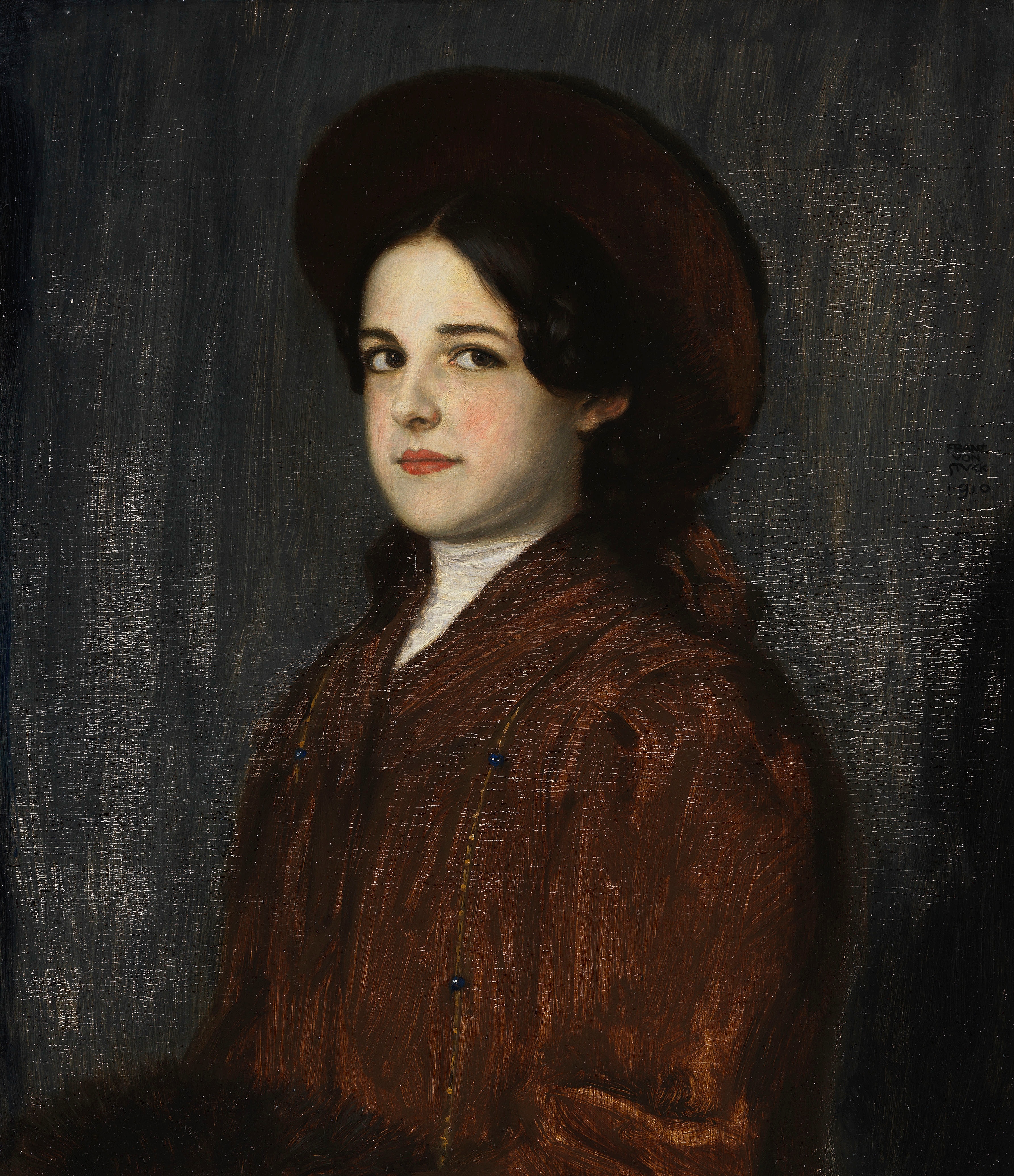 《玛丽·斯塔克的肖像》（Portrait of Mary Stuck）｜弗朗茨·冯·施图克｜1910
