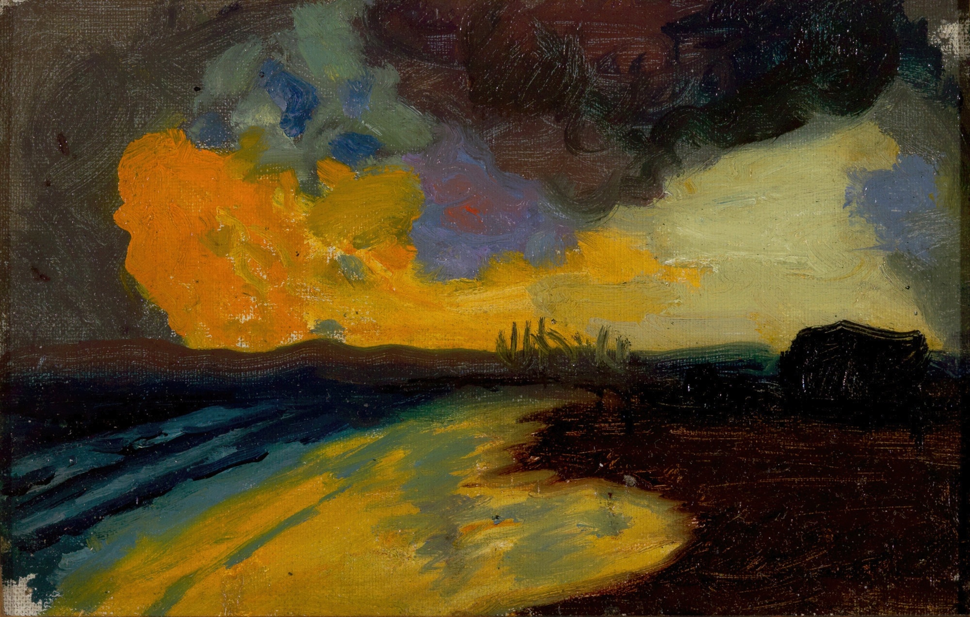 《研究《海边的日落》》（Study for 'Sunset by the Sea'）｜弗朗茨·冯·施图克｜1910