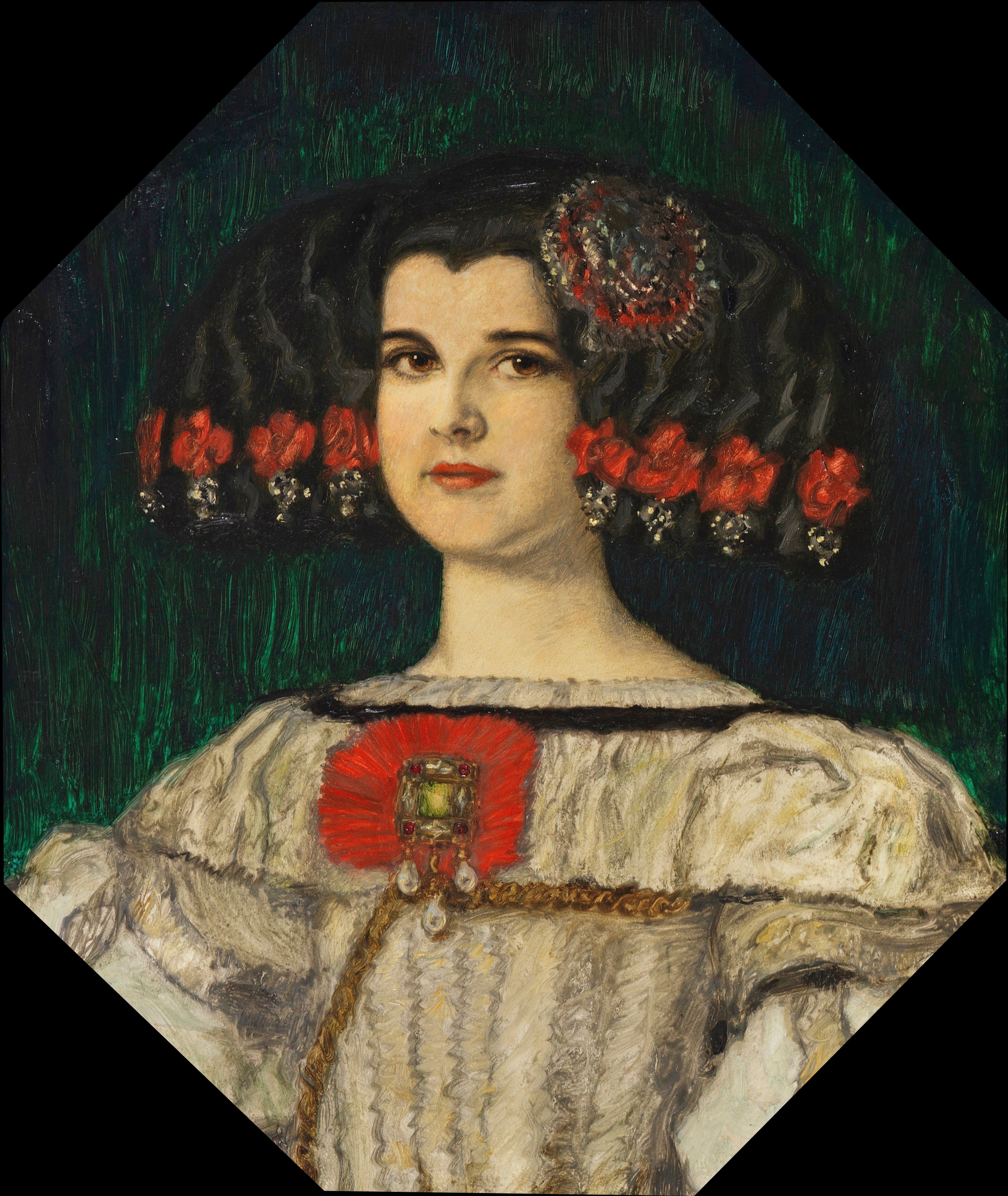 《我的女儿玛丽穿着委拉斯开兹的服装》（My daughter Mary in a Velázquez costume）｜弗朗茨·冯·施图克｜1912