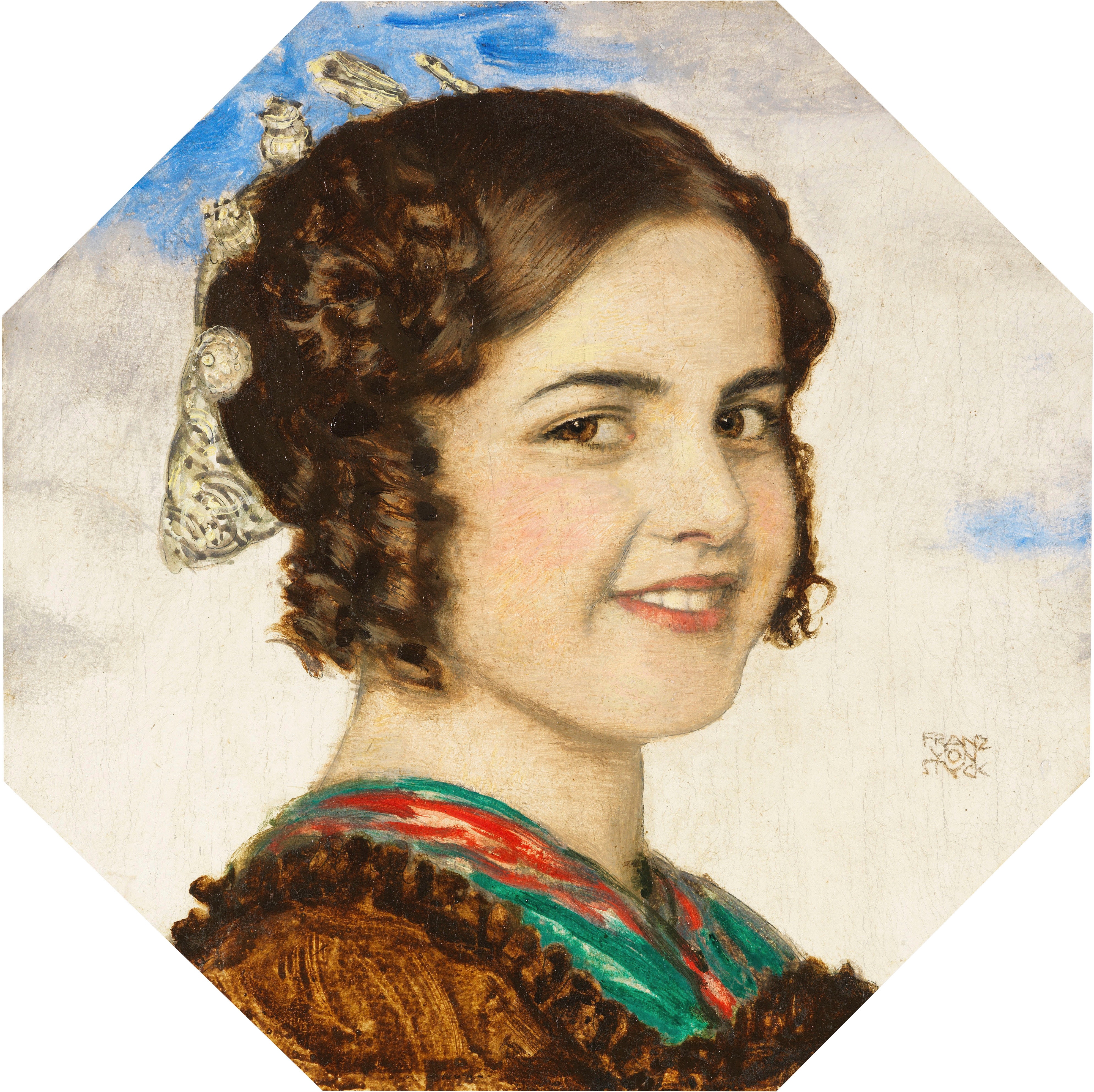 《女儿玛丽的肖像》（Portrait of the daughter Mary）｜弗朗茨·冯·施图克｜约. 1912