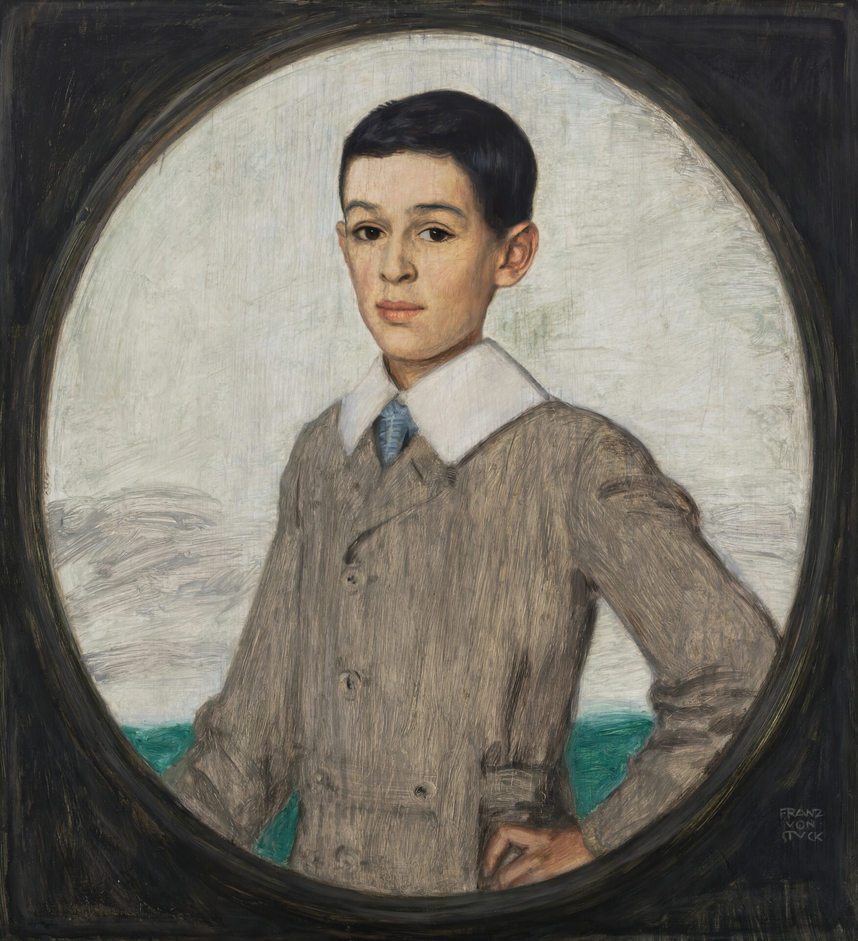 《亚历山大·塞佐夫（维拉·塞佐夫的兄弟）》（Alexander Saitzoff (brother of Vera Saitzoff)）｜弗朗茨·冯·施图克｜1913