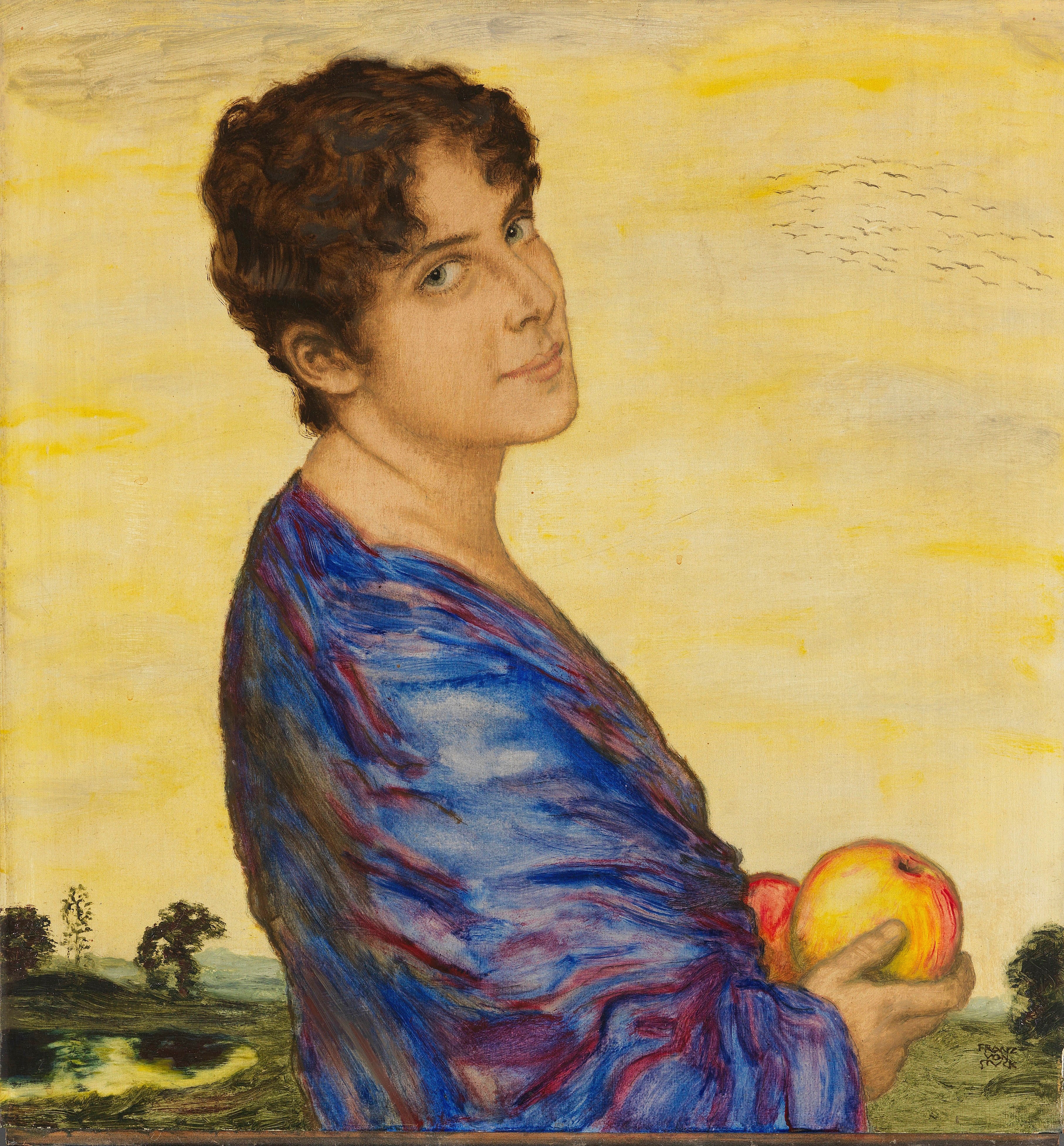 《玛丽·冯·施图克肖像》（Portrait of Mary von Stuck）｜弗朗茨·冯·施图克｜1914