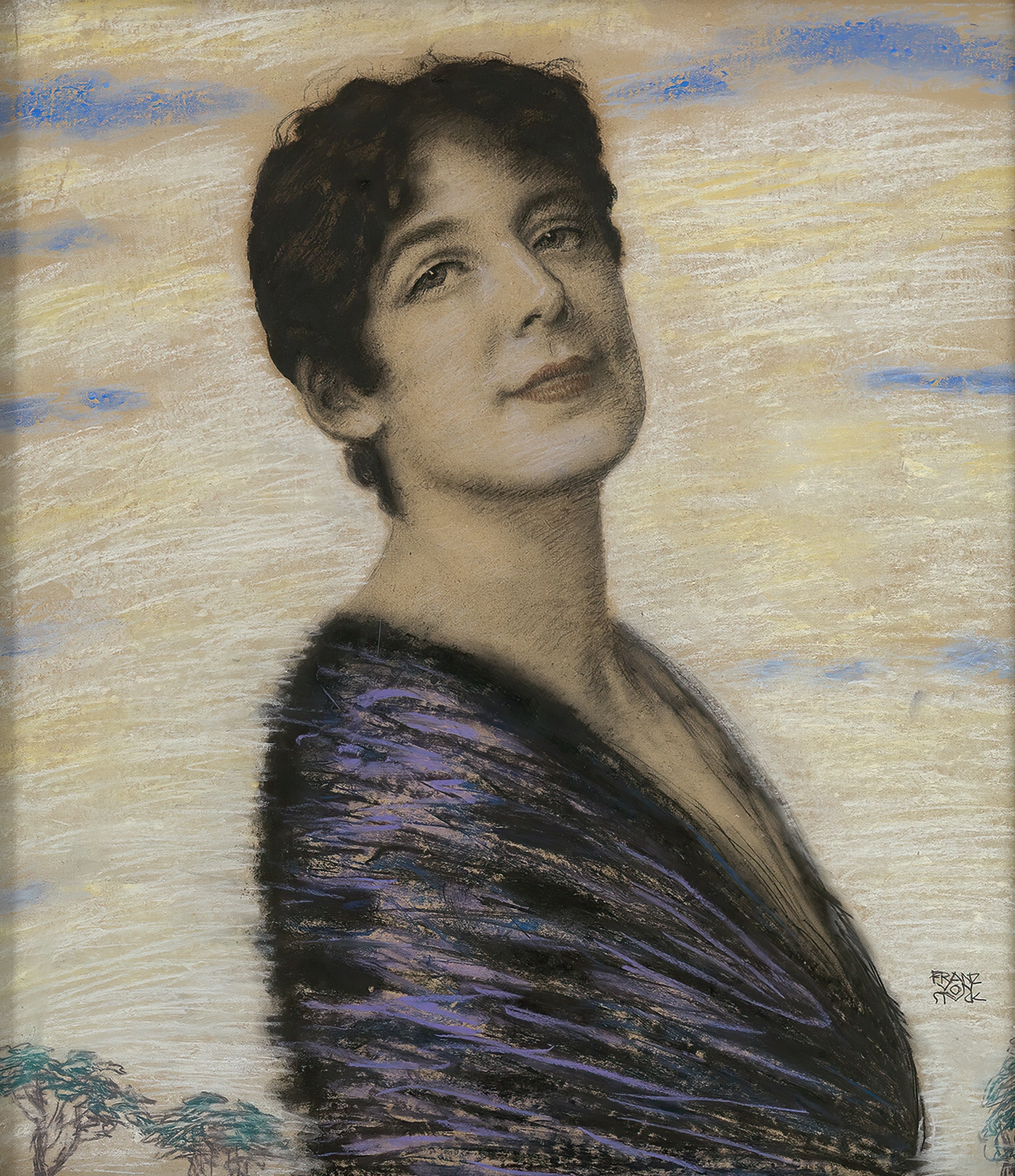 《玛丽·冯·斯塔克》（Mary von Stuck）｜弗朗茨·冯·施图克｜1915–1920