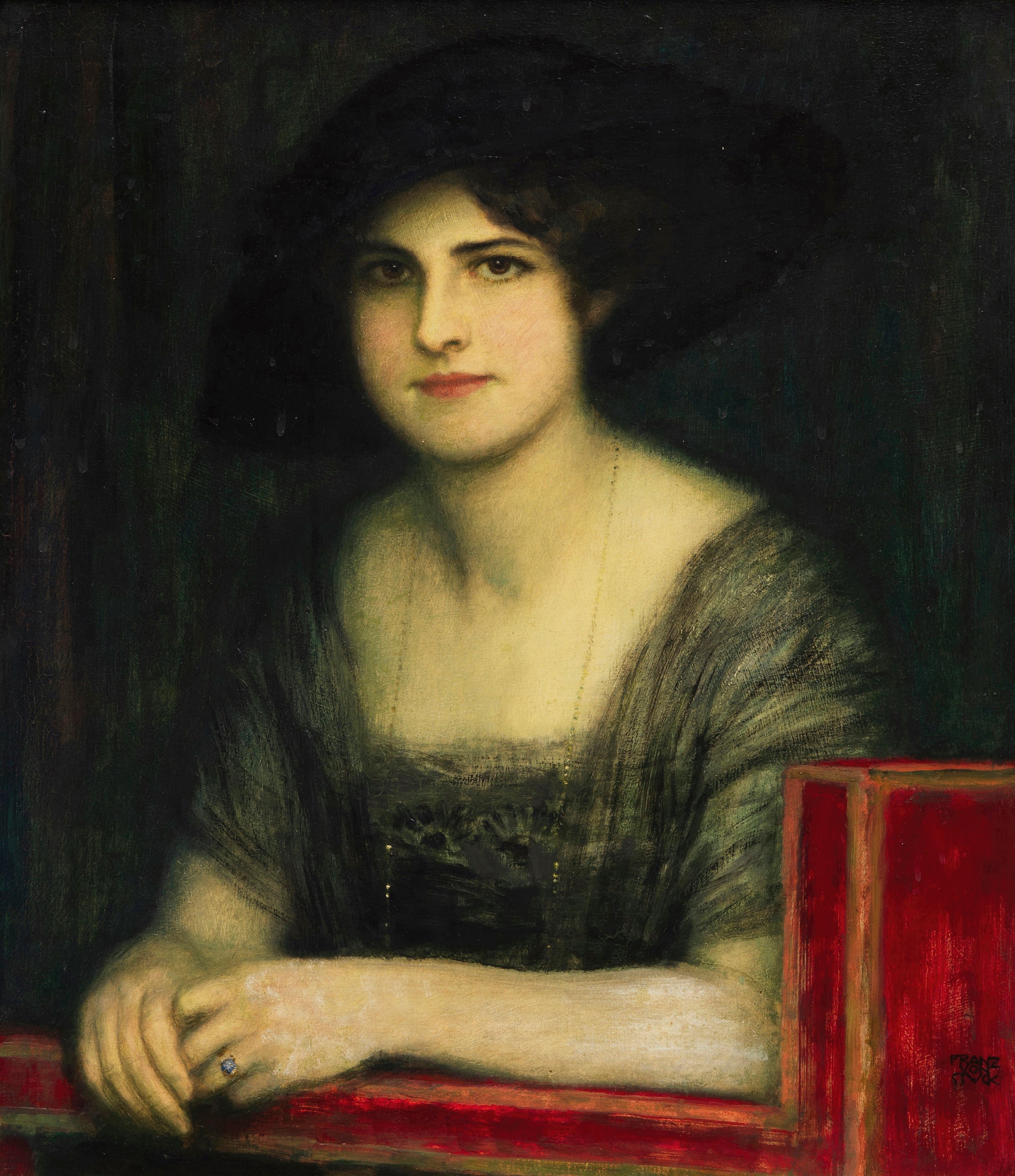 《女儿玛丽的肖像》（Portrait of the daughter Mary）｜弗朗茨·冯·施图克｜1916