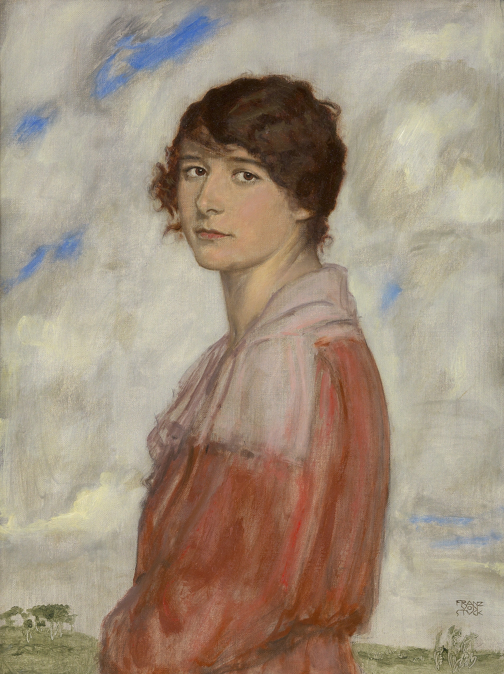《红衣女郎》（Lady in Red）｜弗朗茨·冯·施图克｜约 1918