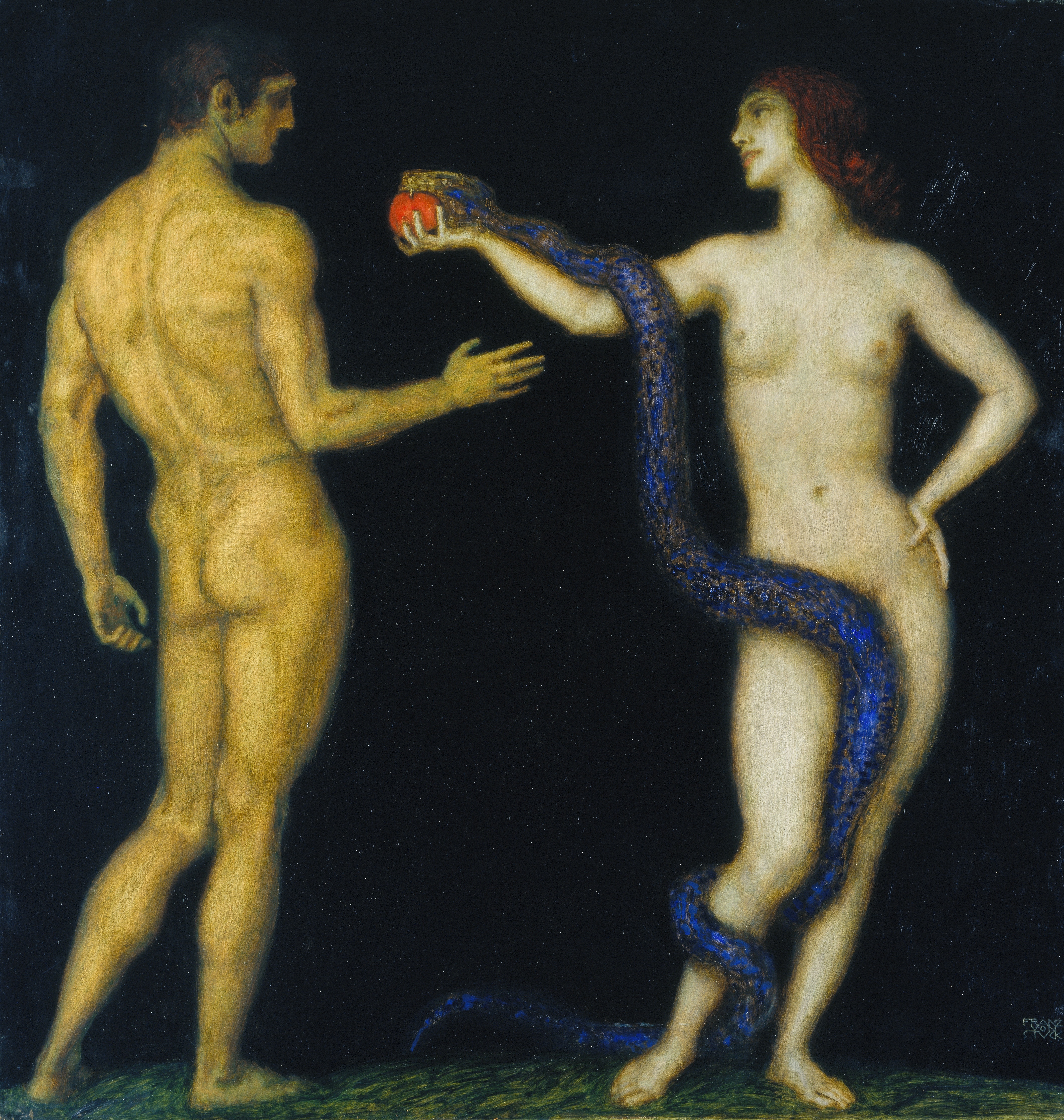 《亚当和夏娃》（Adam and Eve）｜弗朗茨·冯·施图克｜约. 1920