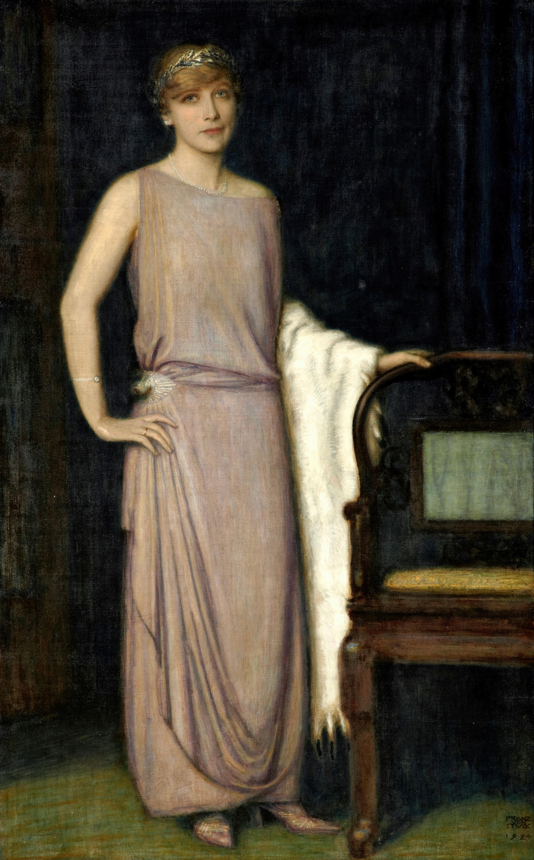 《玛丽安·梅赫勒的肖像》（A portrait of Marianne Mechler）｜弗朗茨·冯·施图克｜1924