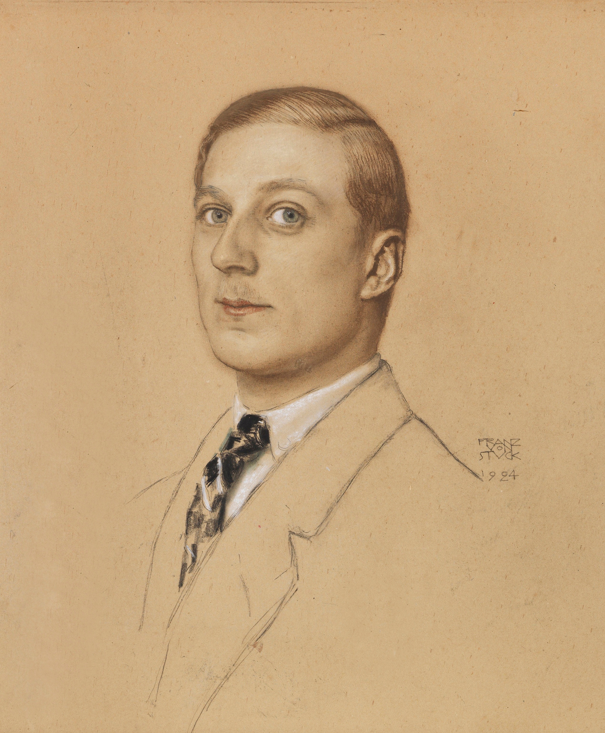《阿德里安·卢卡斯·穆勒的肖像》（Portrait of Adrian Lukas Müller）｜弗朗茨·冯·施图克｜1924