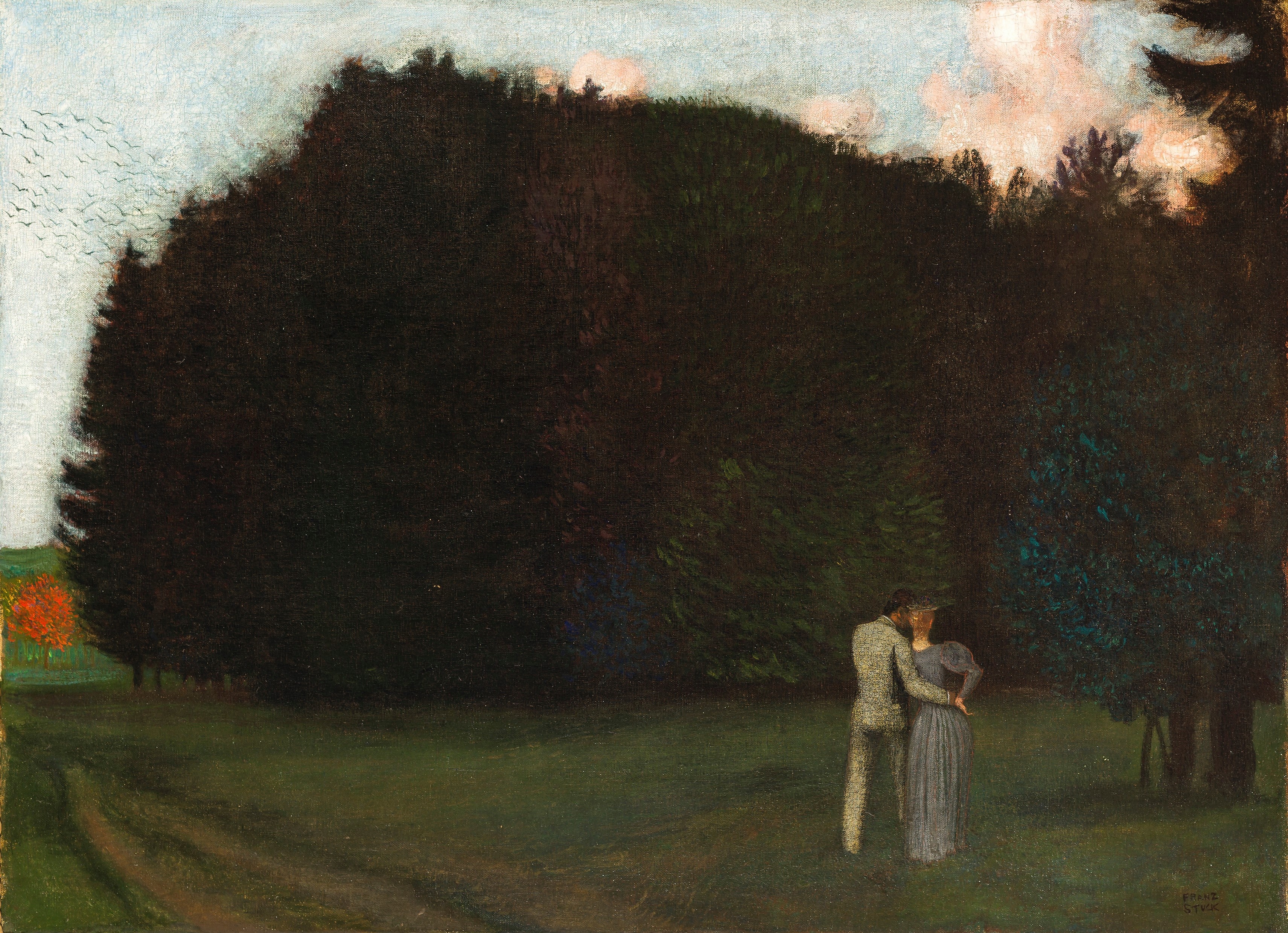 《森林边缘的情侣》（Couple at the edge of the forest）｜弗朗茨·冯·施图克｜不明