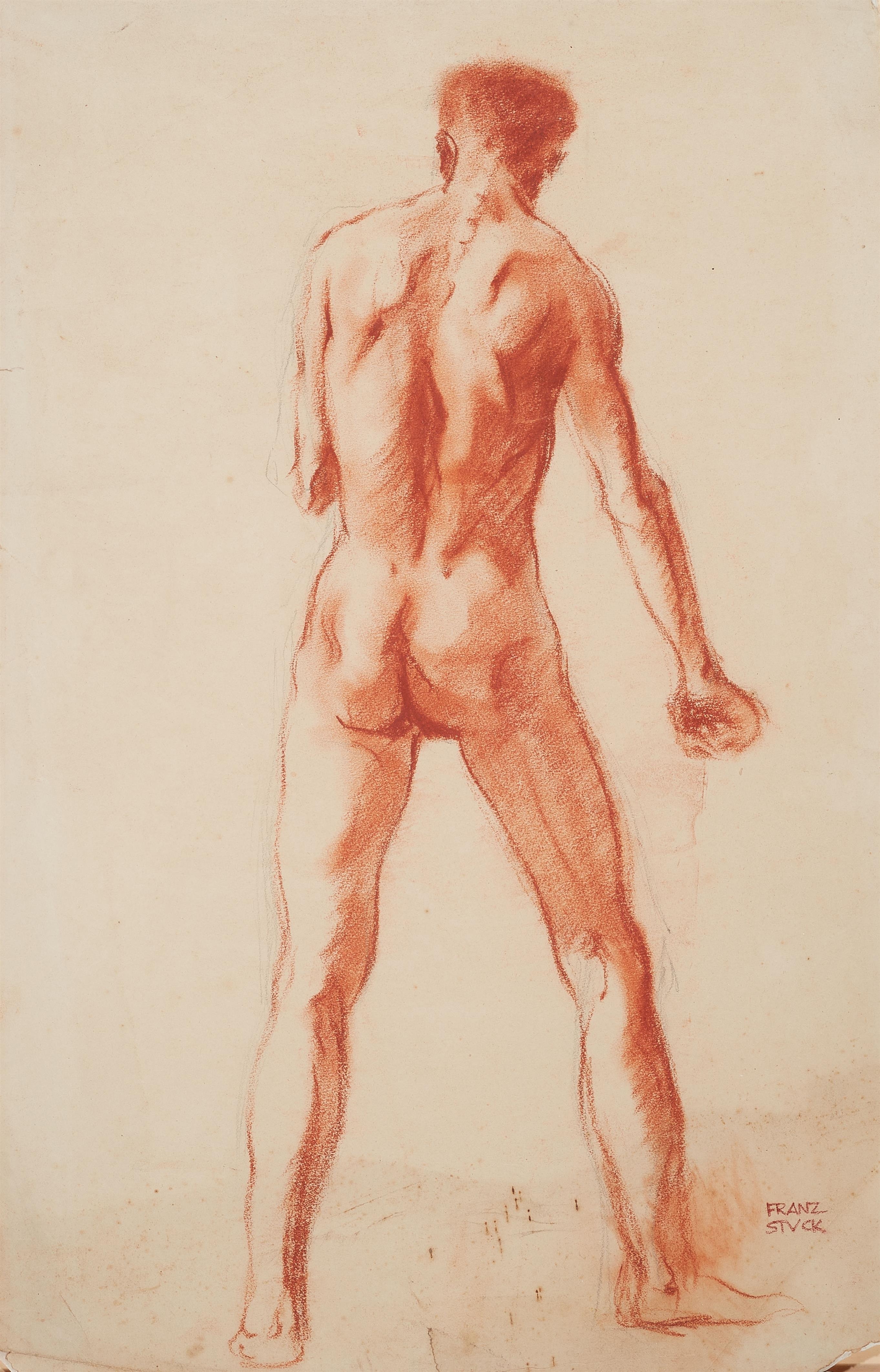 《男性裸体》（Male nude）｜弗朗茨·冯·施图克｜不明