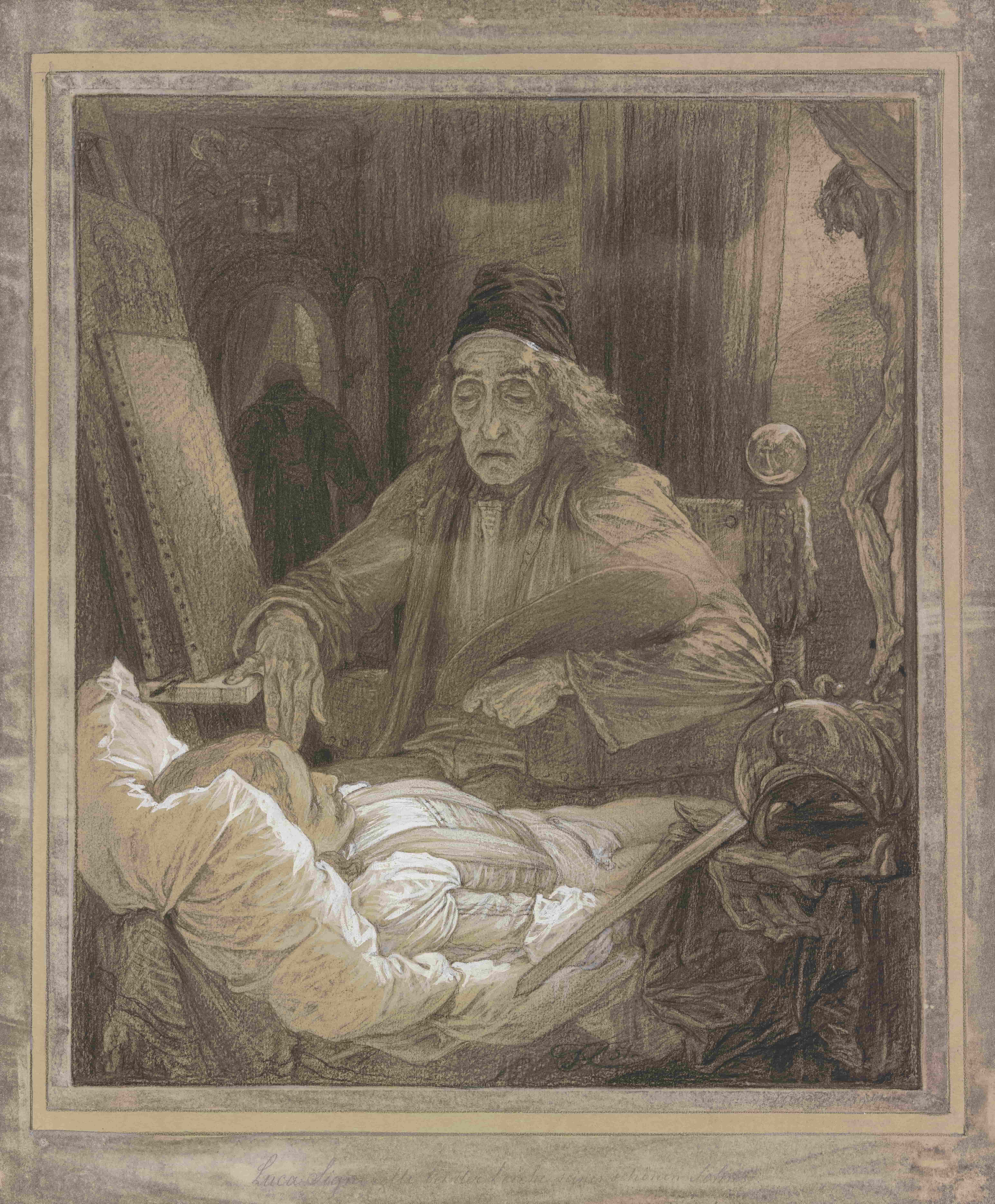 卢卡·西诺雷利 (Luca Signorelli) 为他死去的儿子画画