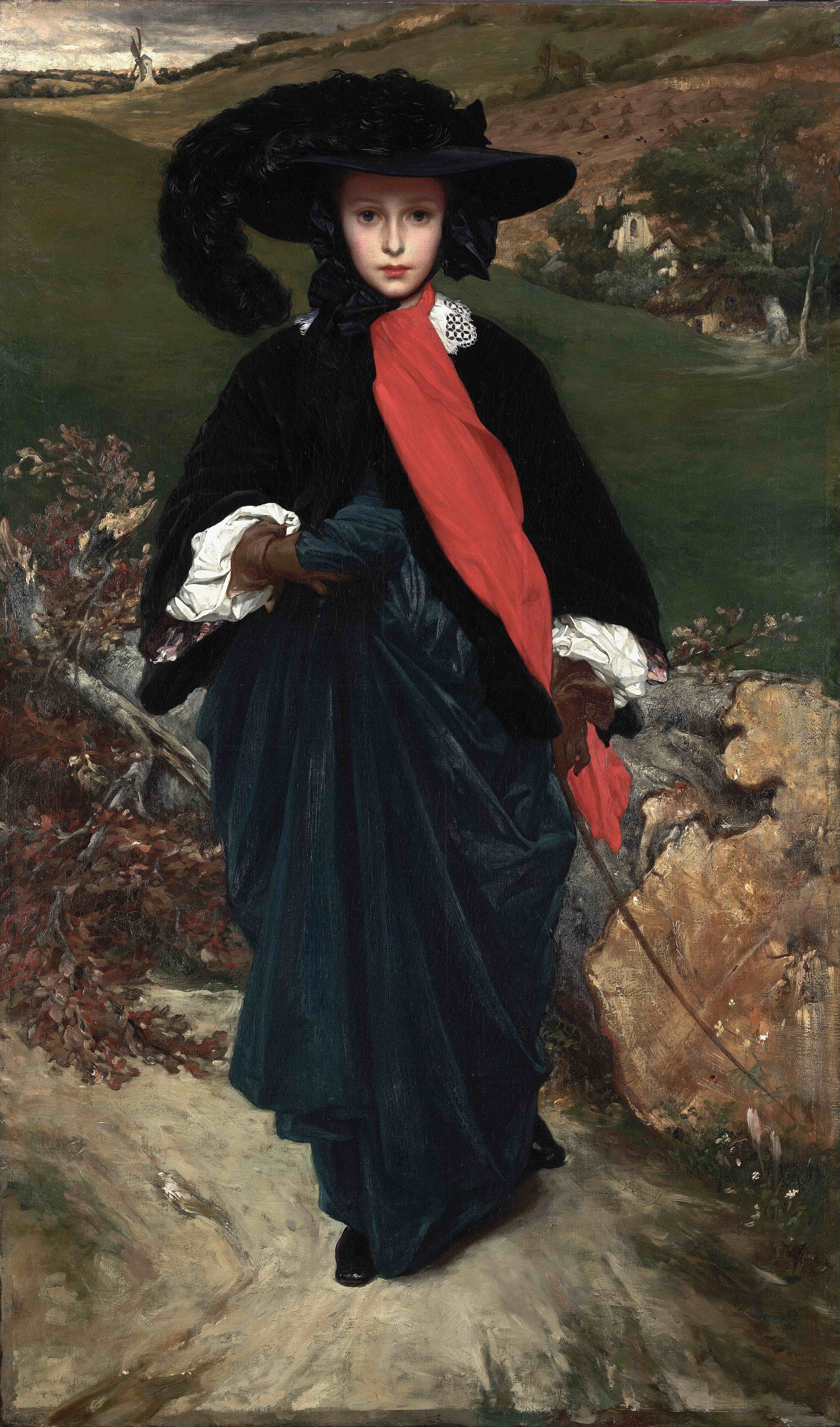《梅·萨托里斯的肖像》（Portrait of May Sartoris）｜弗雷德里克·莱顿 Frederic Leighton｜约 1860