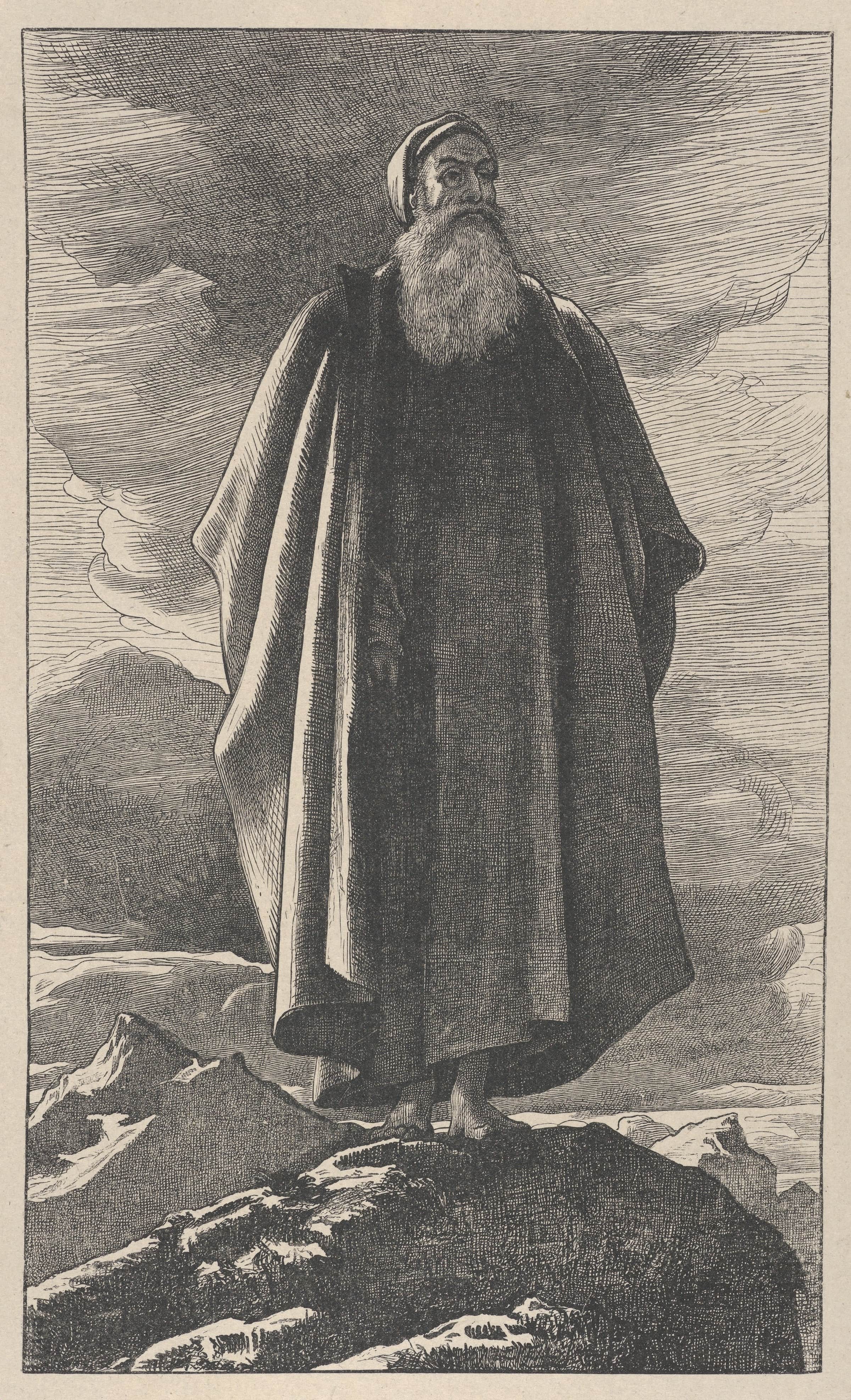 《摩西展望应许之地》（Moses Views the Promised Land）｜弗雷德里克·莱顿 Frederic Leighton｜约1862–81