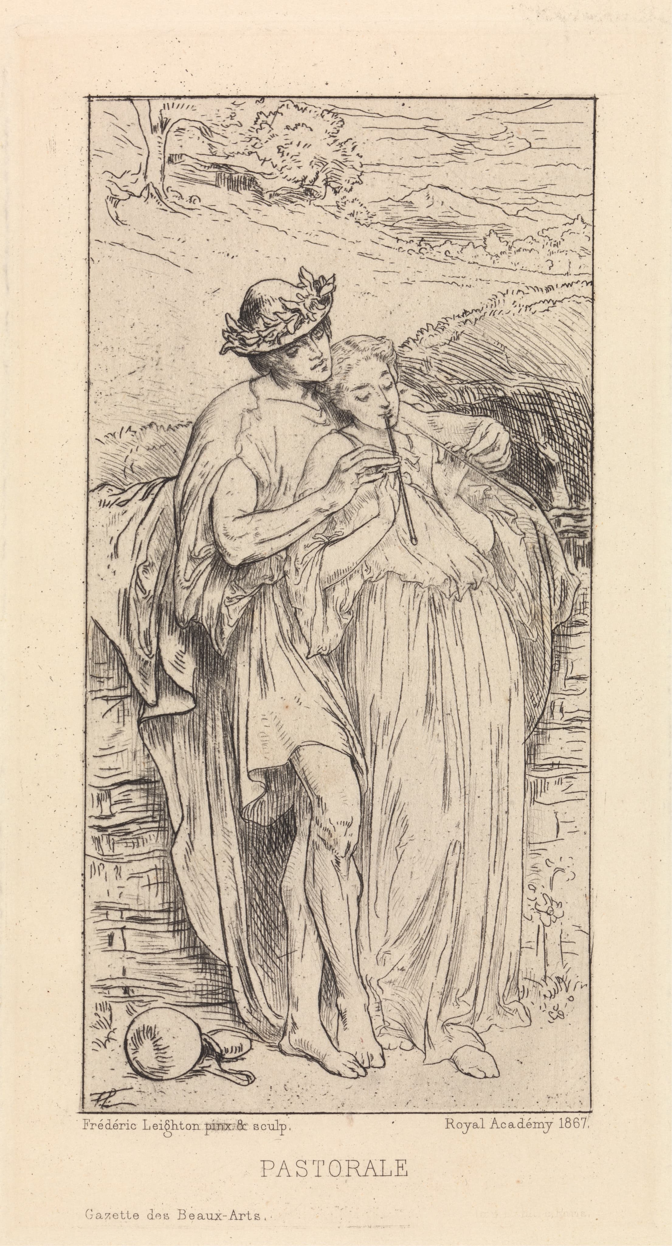 《田园风光》（Pastoral）｜弗雷德里克·莱顿 Frederic Leighton｜1867