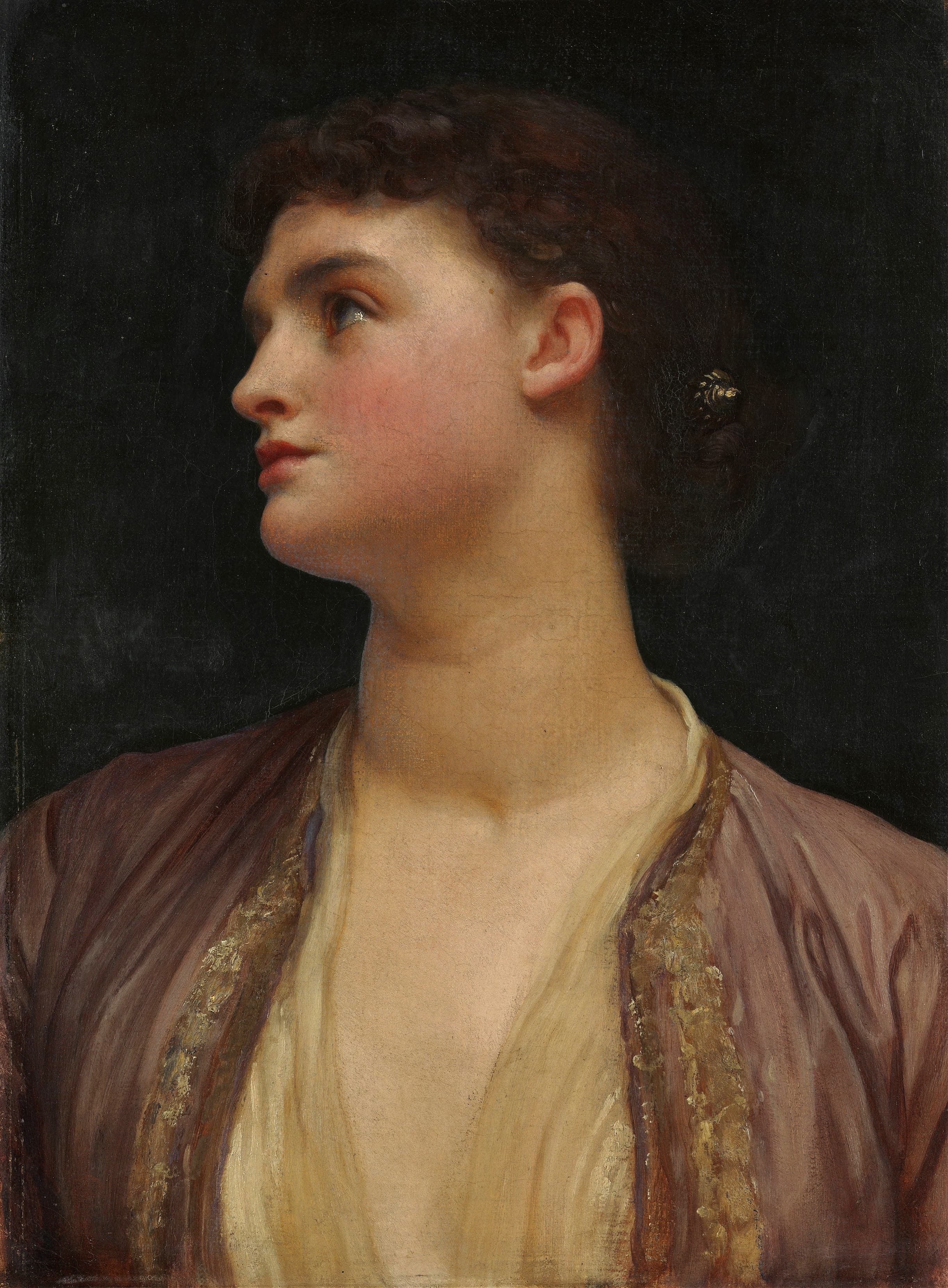 《露西娅》（Lucia）｜弗雷德里克·莱顿 Frederic Leighton｜可能作于1870年代后期