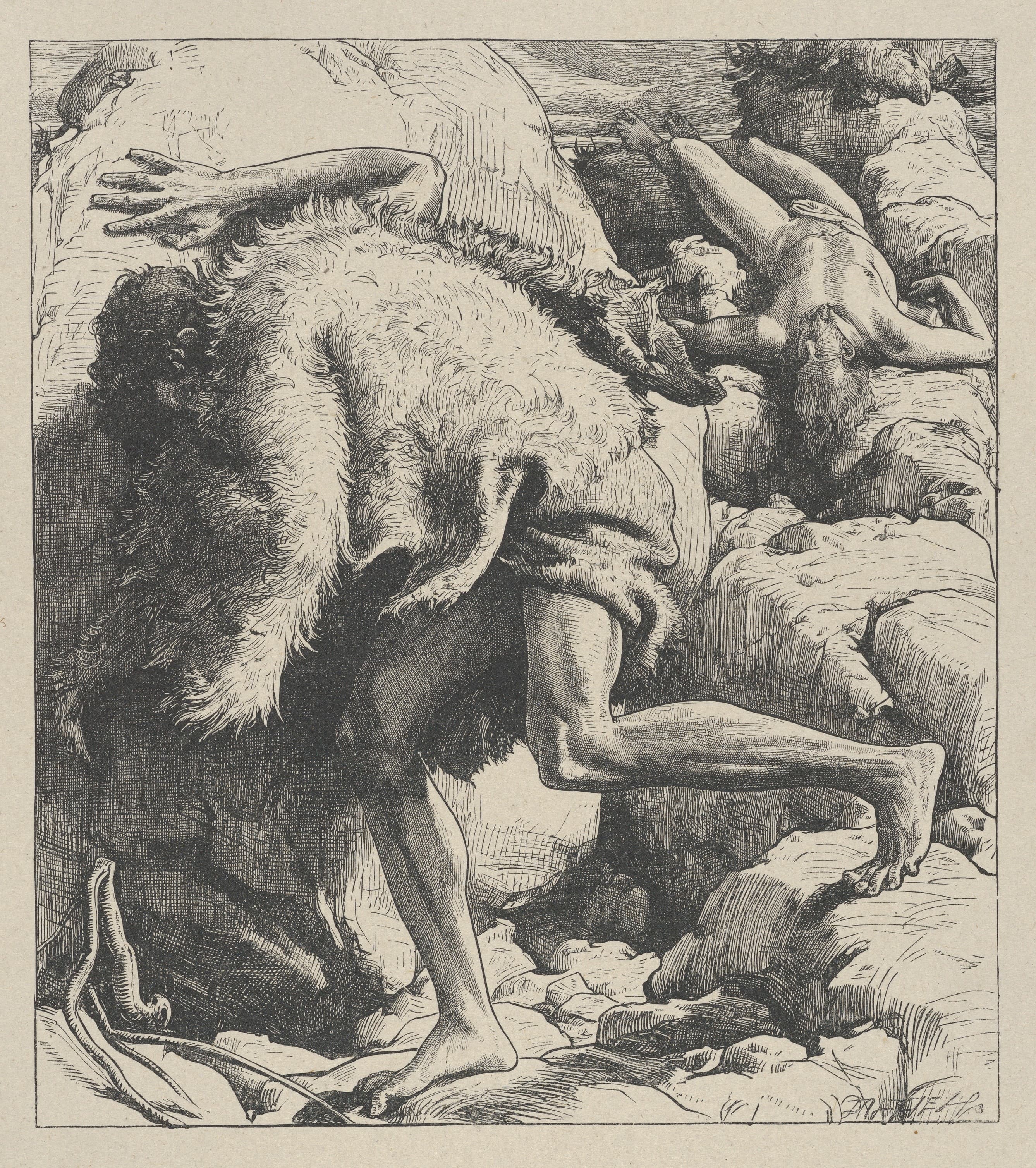 《该隐和亚伯》（Cain and Abel）｜弗雷德里克·莱顿 Frederic Leighton｜1880–81