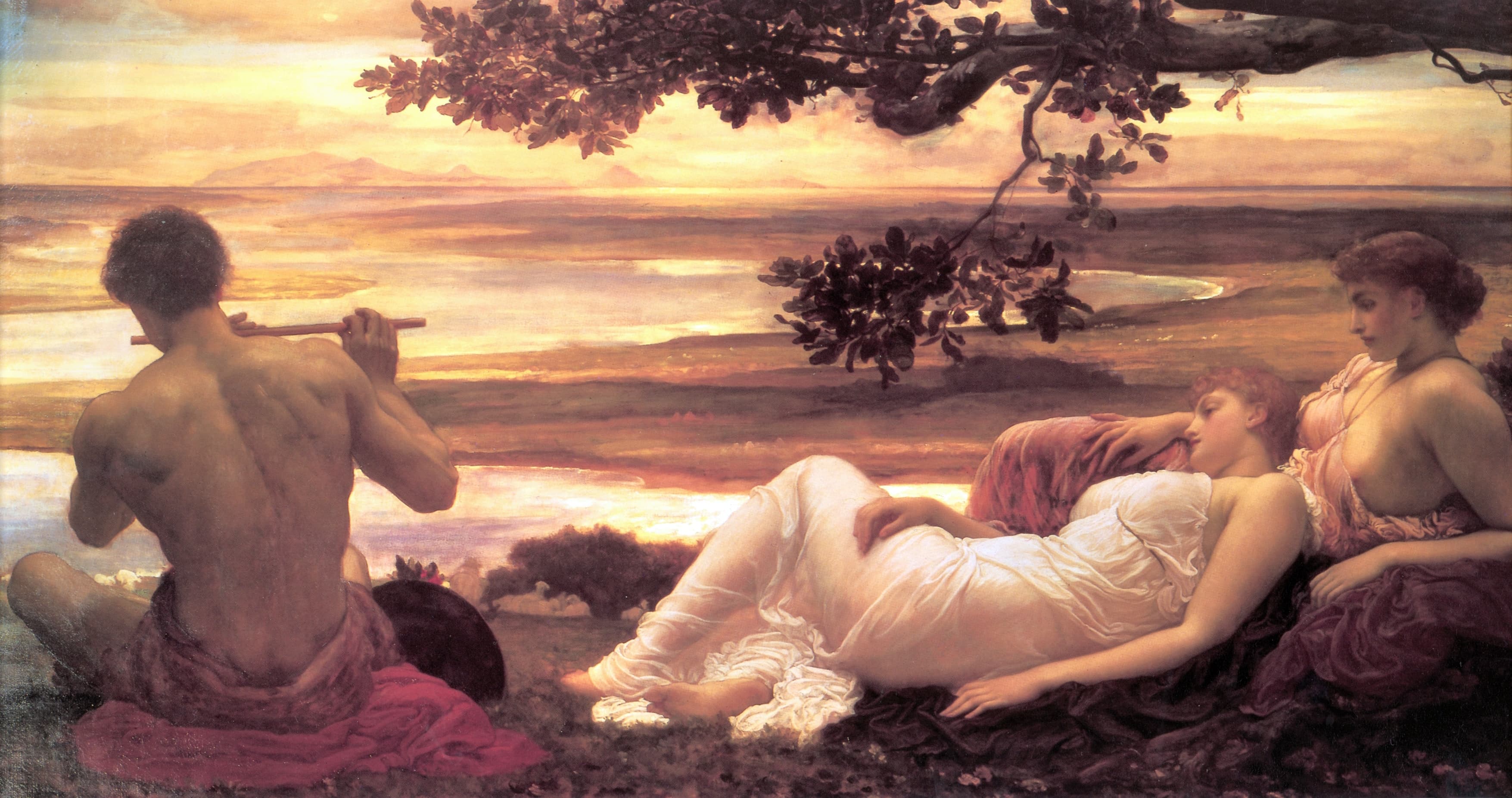 《牧歌》（Idyll）｜弗雷德里克·莱顿 Frederic Leighton｜1880