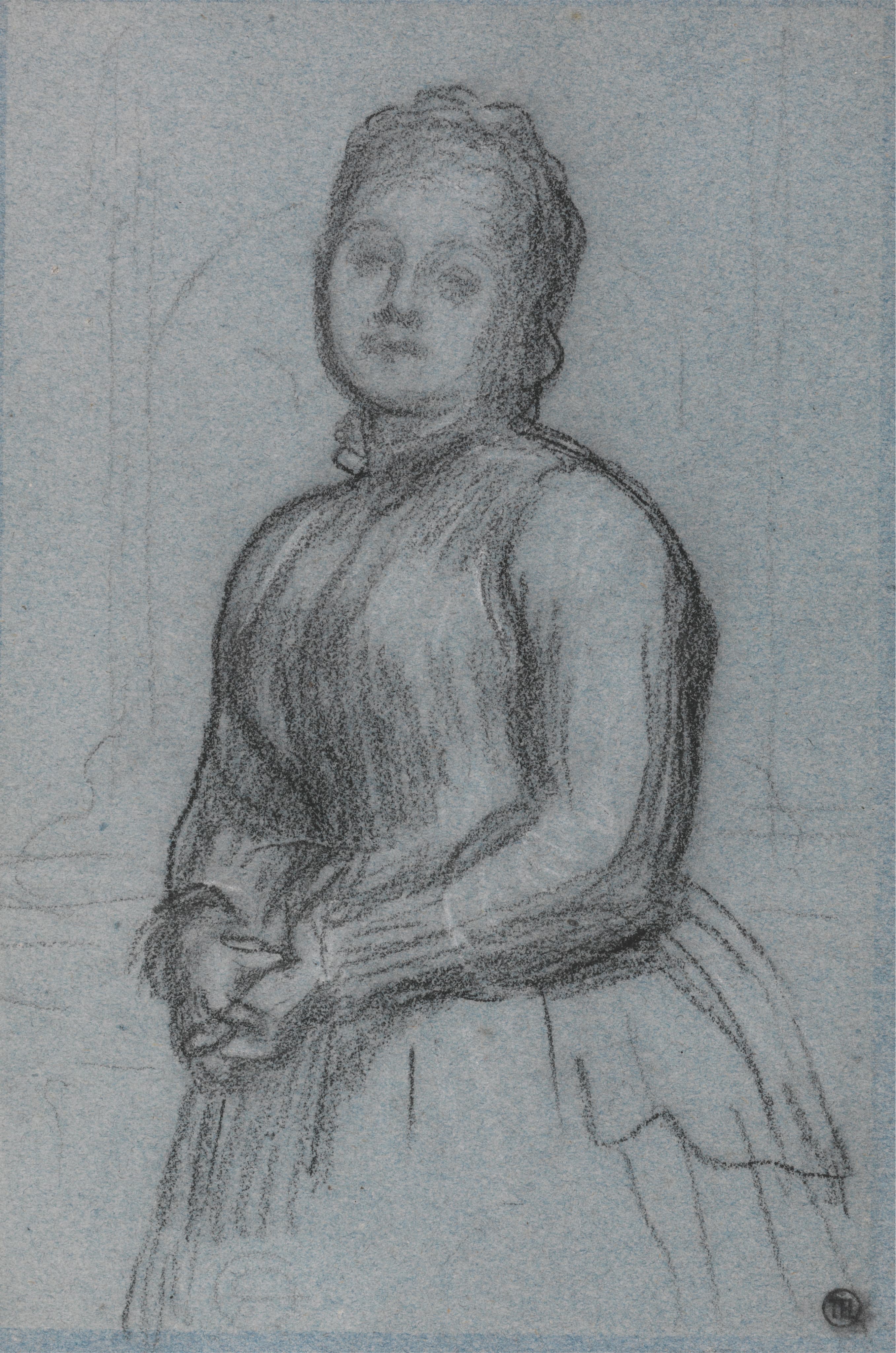 《罗斯伯里伯爵夫人汉娜肖像研究》（Study for the Portrait of Hannah, Countess of Roseberry）｜弗雷德里克·莱顿 Frederic Leighton｜约1880