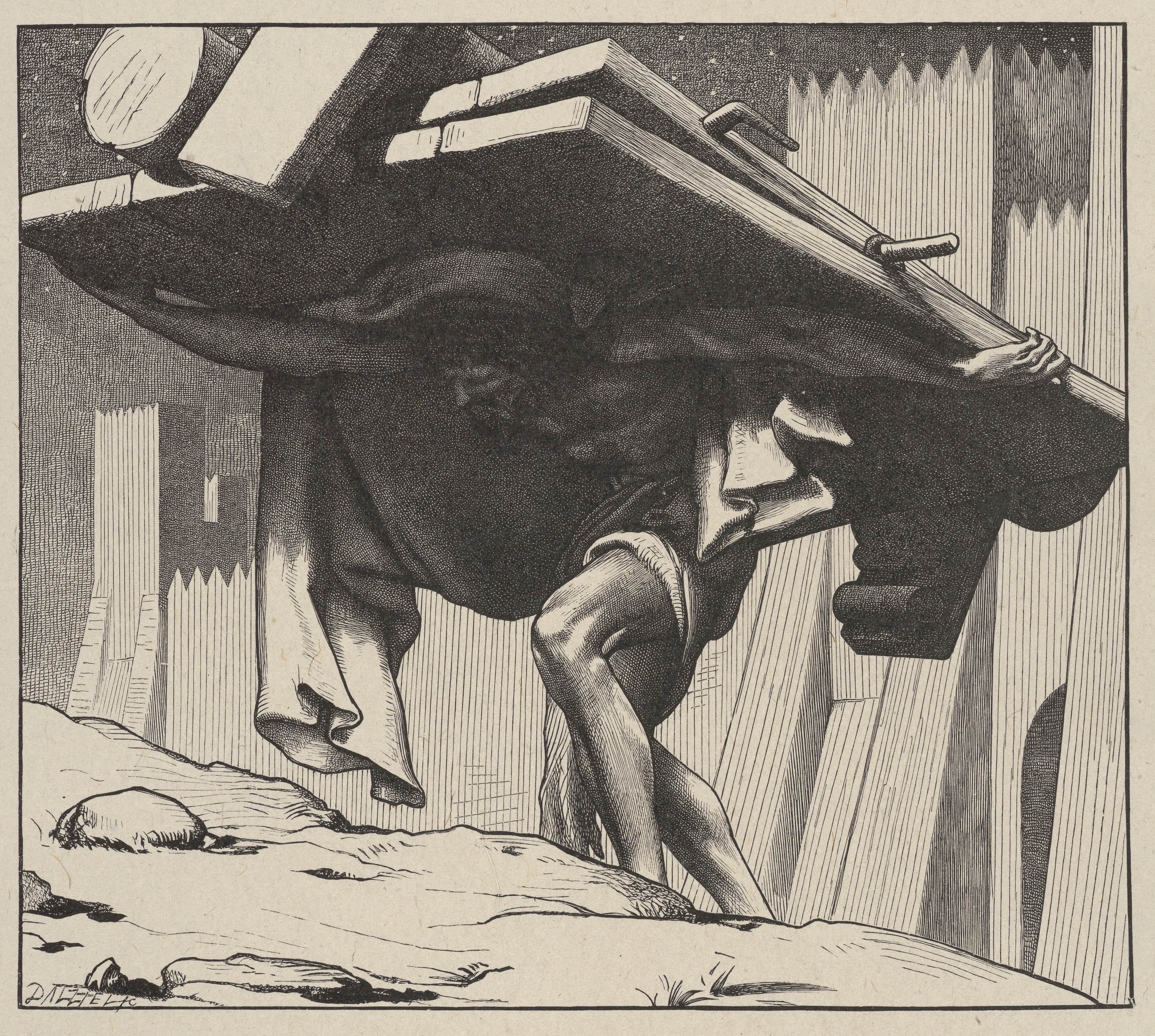 《参孙扛着城门》（Samson Carrying the Gates）｜弗雷德里克·莱顿 Frederic Leighton｜1881