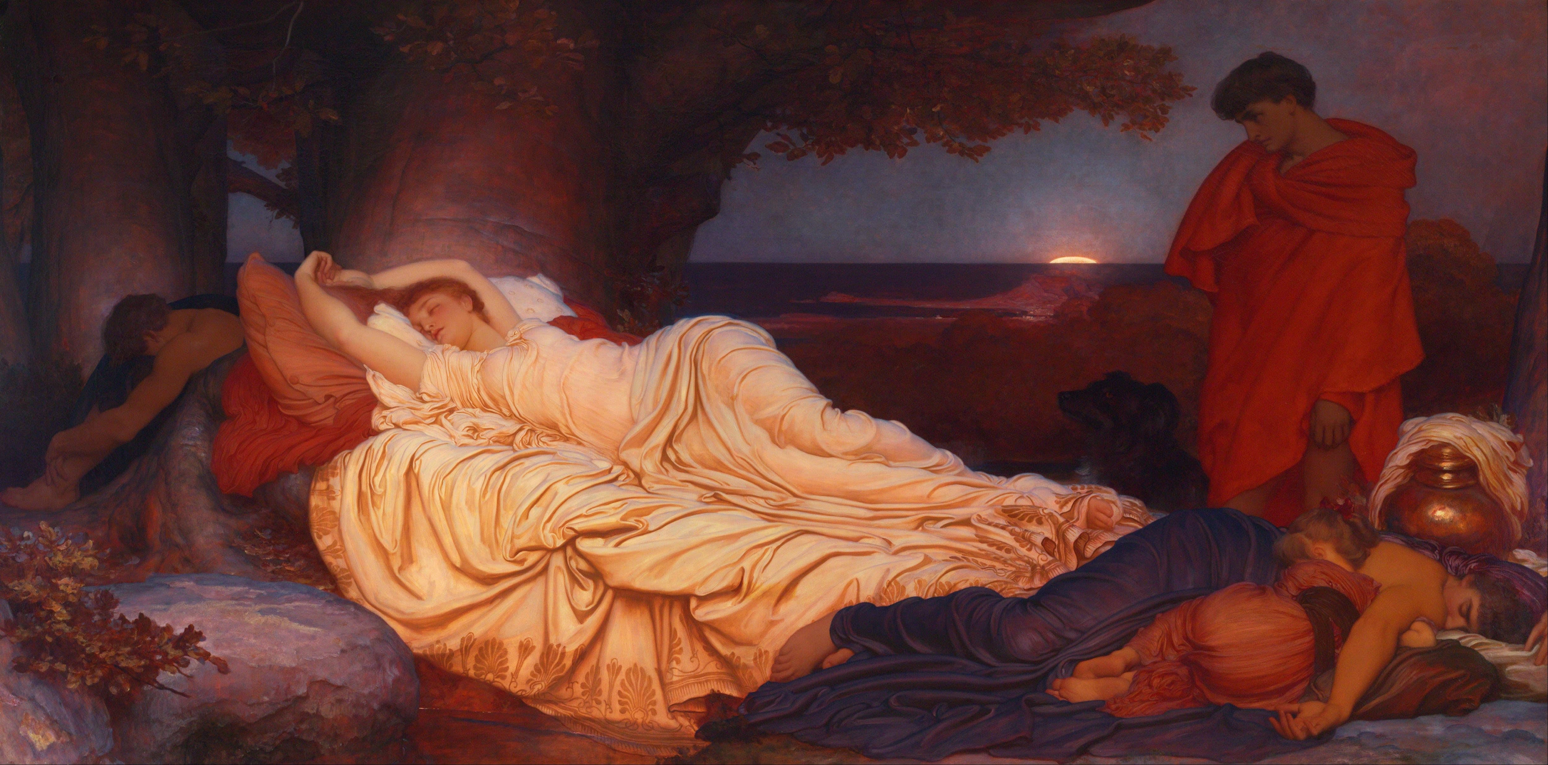 《赛蒙与伊菲革涅亚》（Cymon And Iphigenia）｜弗雷德里克·莱顿 Frederic Leighton｜1884