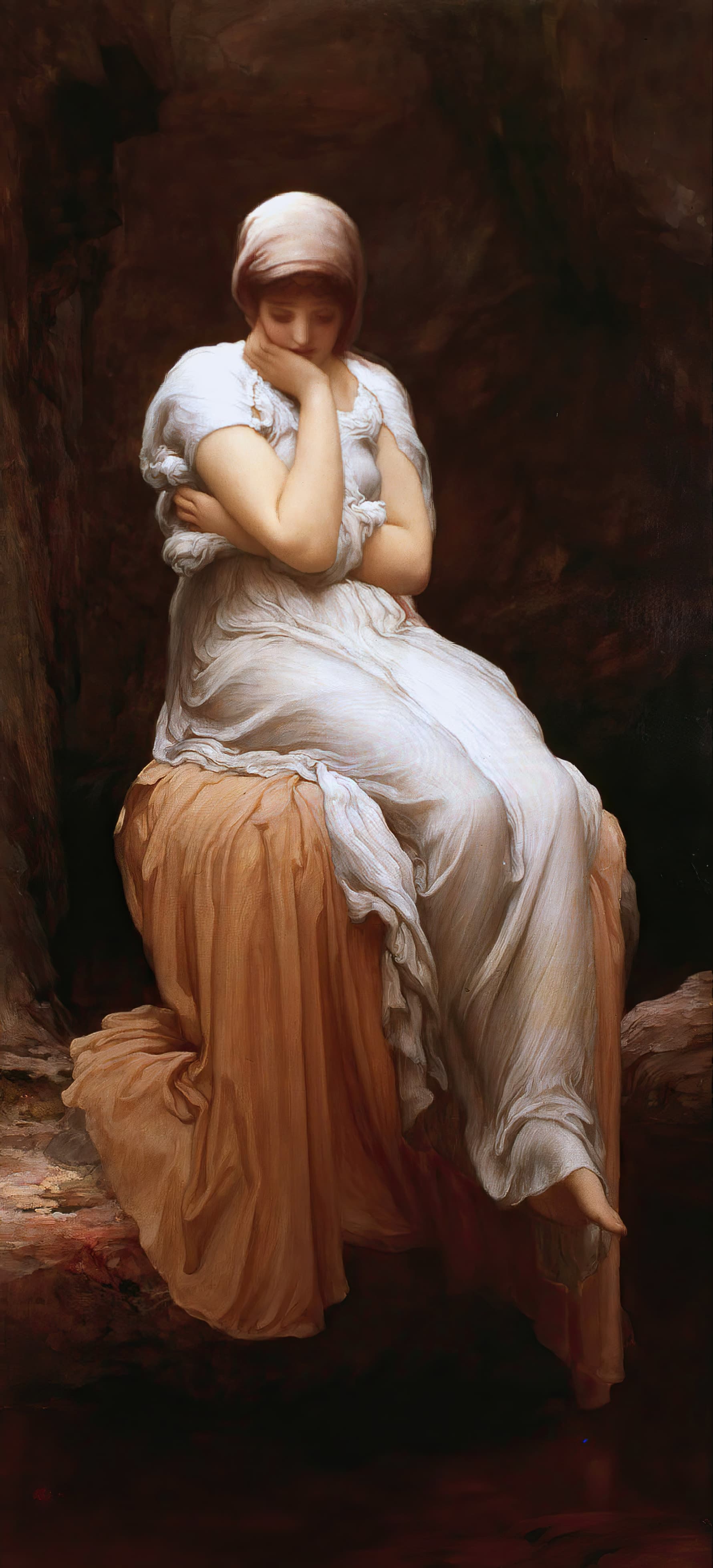 《孤独》（Solitude）｜弗雷德里克·莱顿 Frederic Leighton｜约 1890