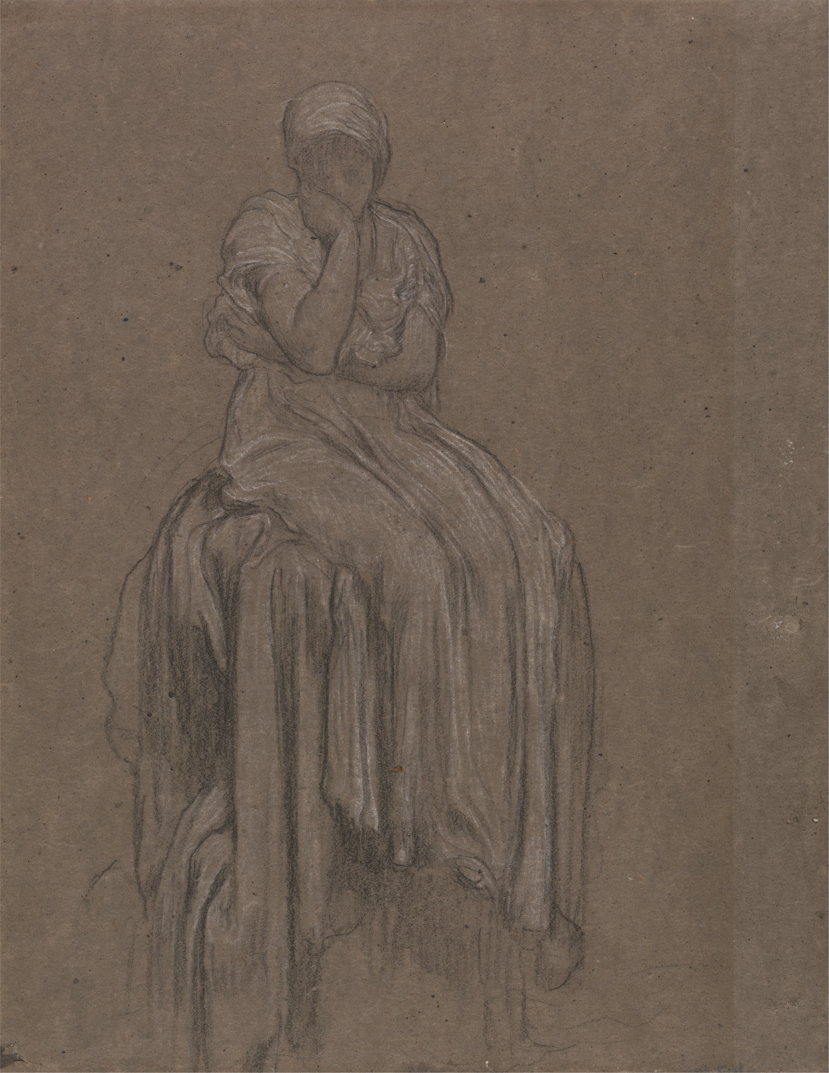《孤独研究》（Study for Solitude）｜弗雷德里克·莱顿 Frederic Leighton｜约1890
