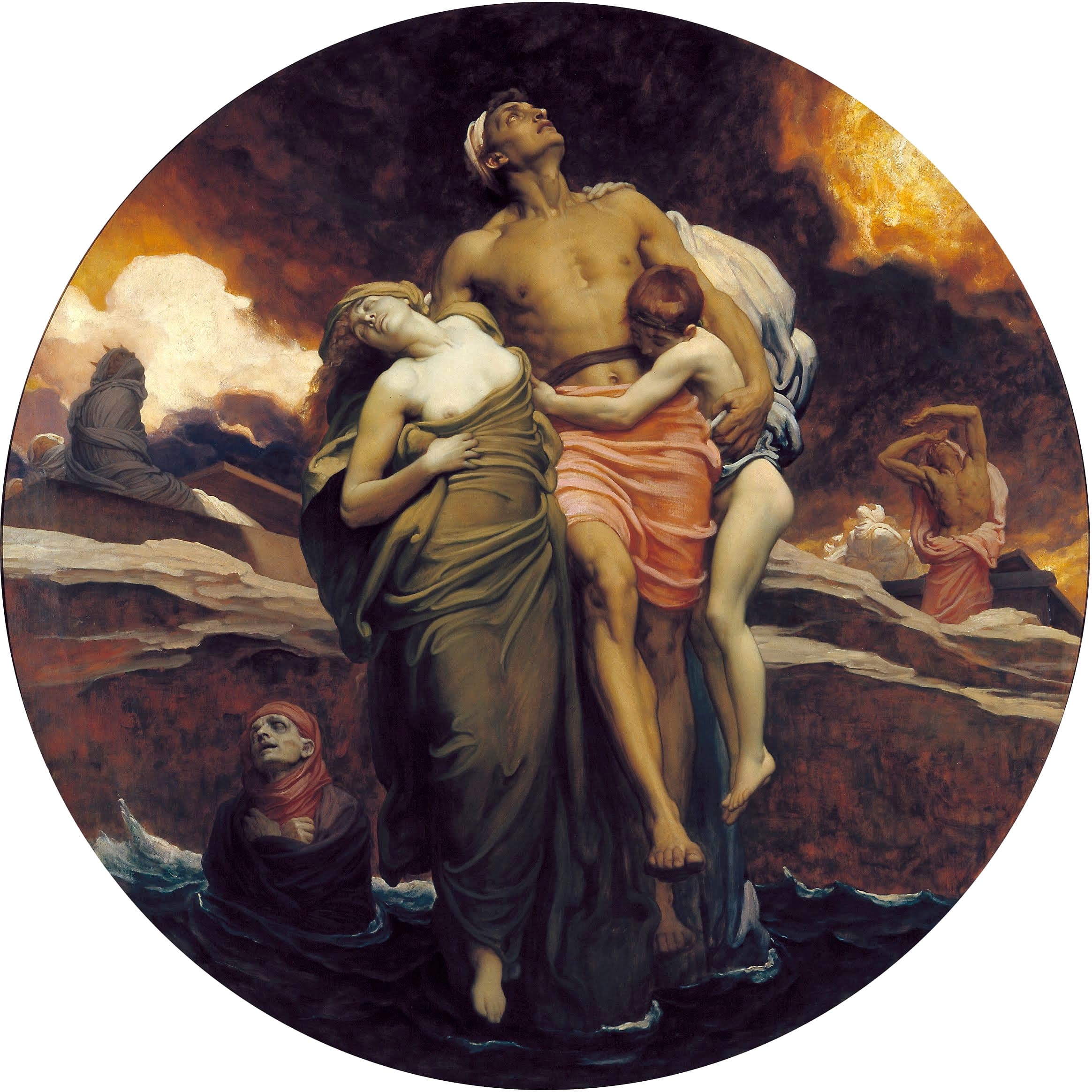 《海交出了其中的死者》（And the Sea Gave Up the Dead Which Were in It）｜弗雷德里克·莱顿 Frederic Leighton｜1892年以前