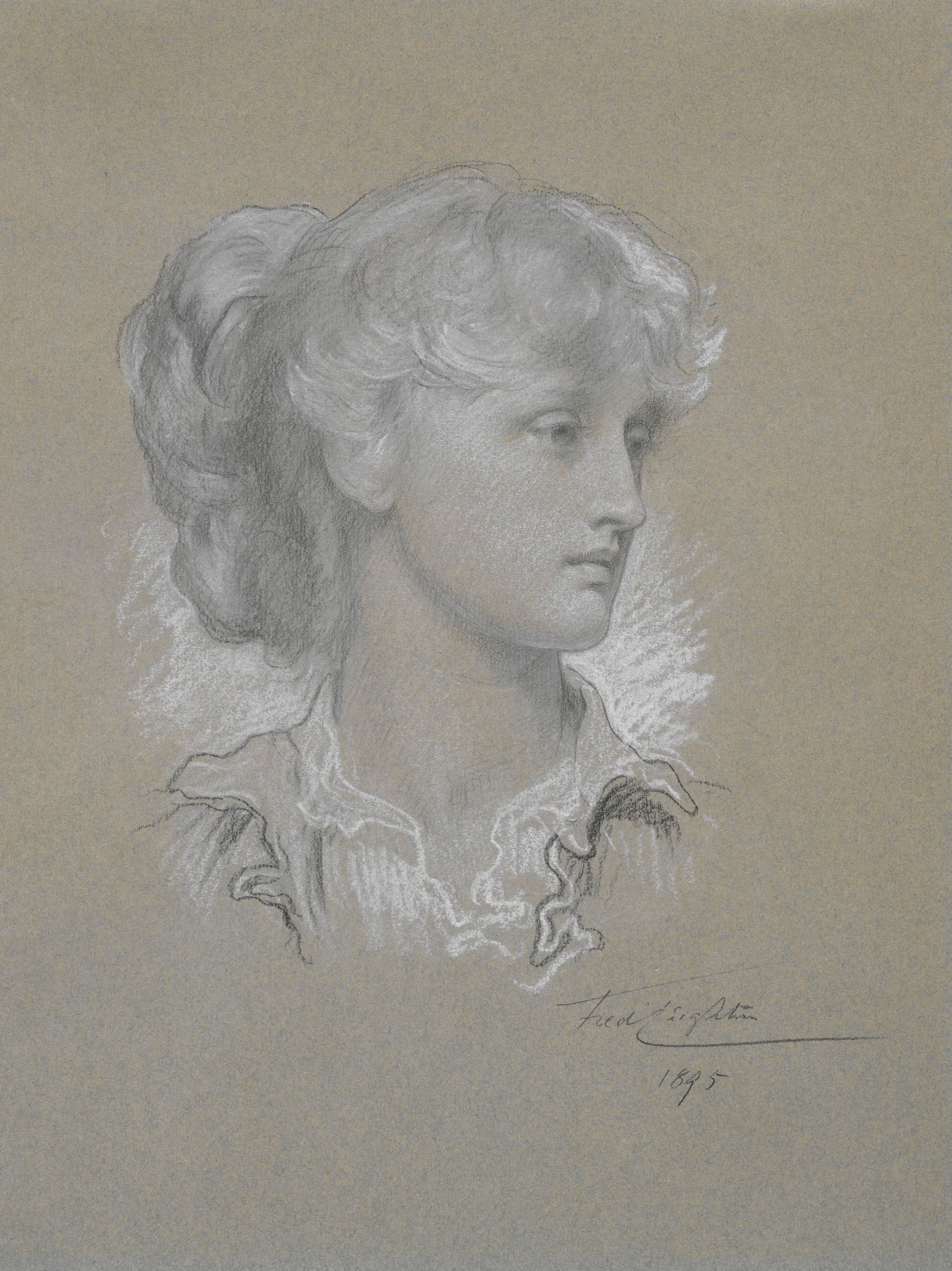《多萝西·迪恩小姐的肖像》（Portrait Of Miss Dorothy Dene）｜弗雷德里克·莱顿 Frederic Leighton｜1895