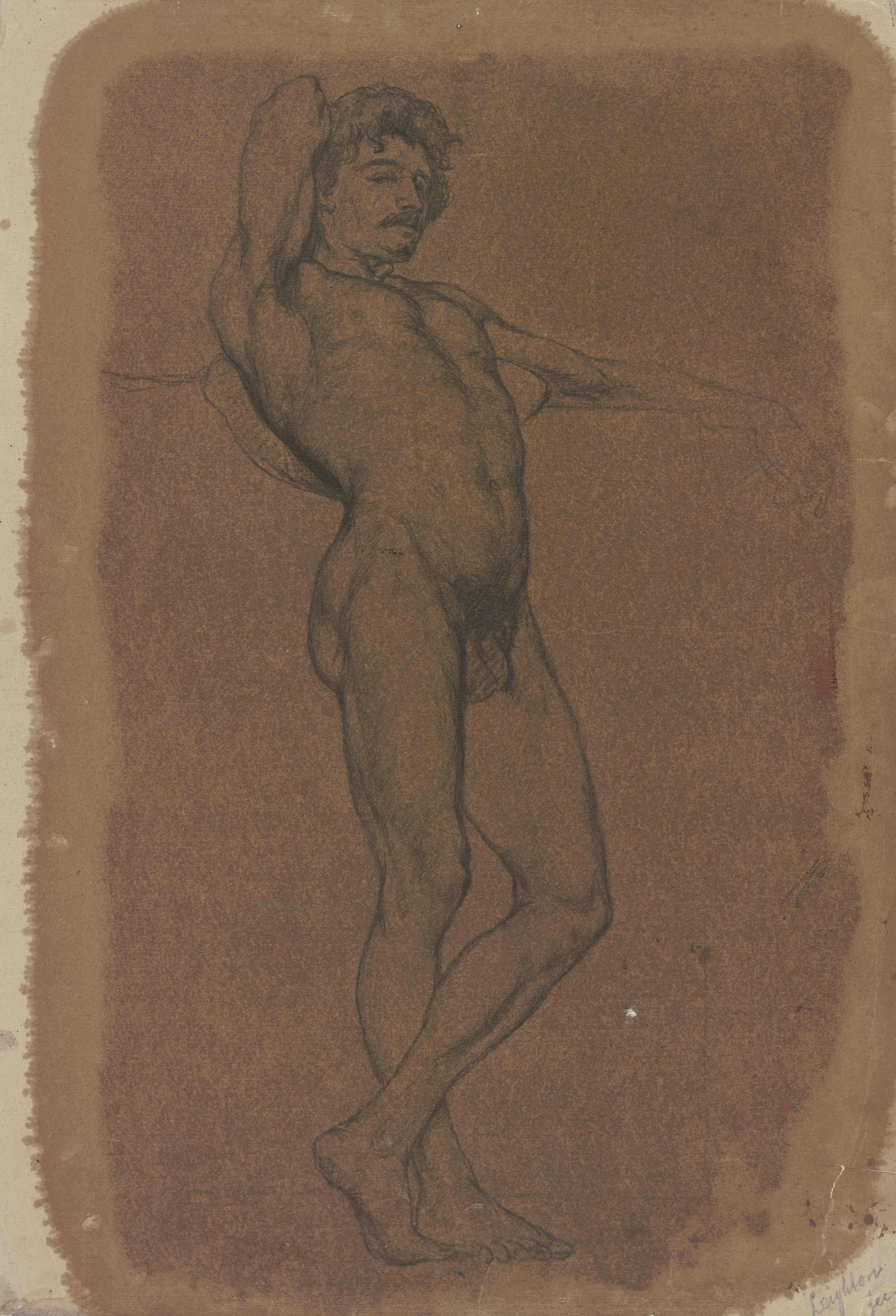 《男性裸体》（Male nude）｜弗雷德里克·莱顿 Frederic Leighton｜不明