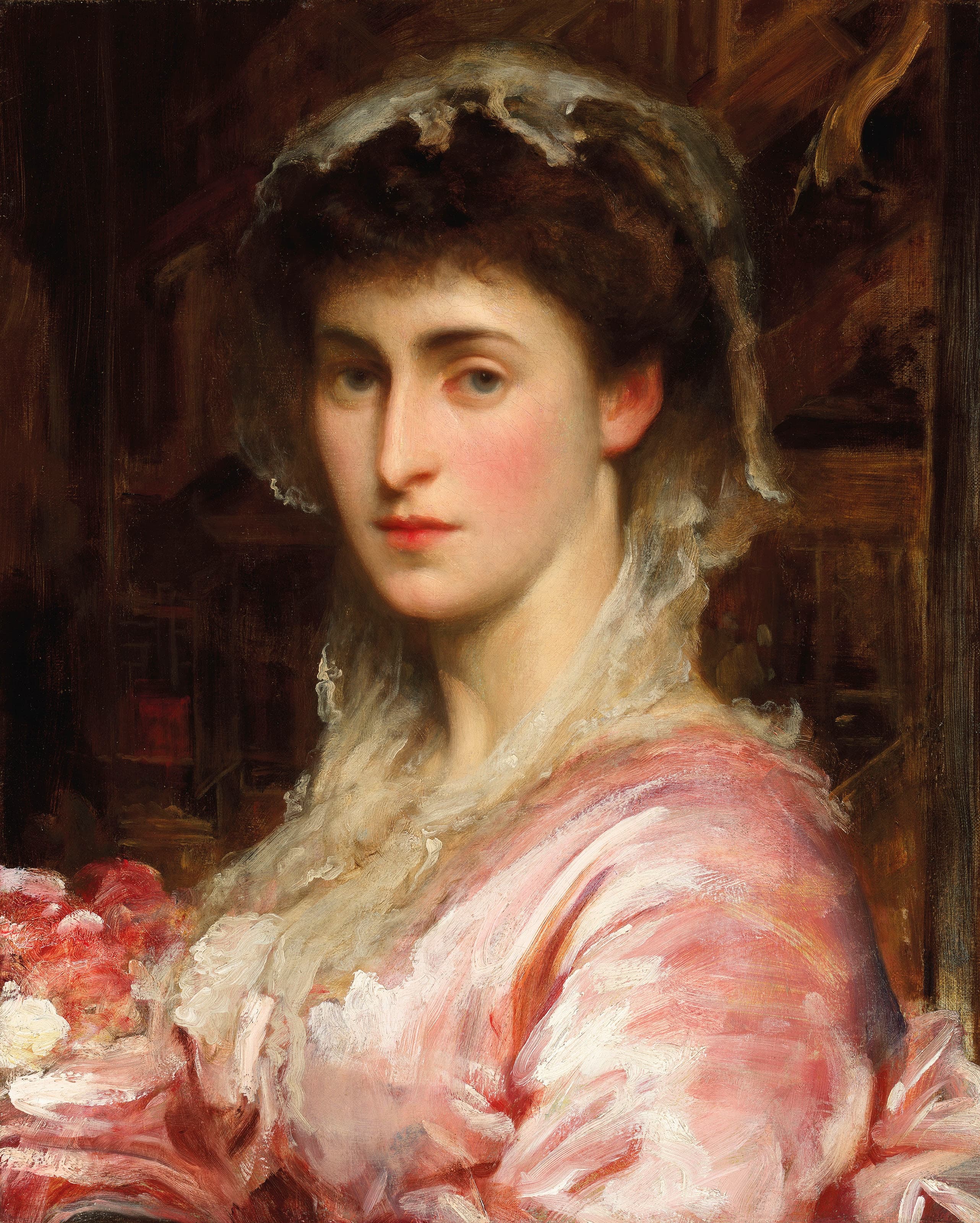《梅·萨托里斯的肖像，亨利·埃文斯·戈登夫人》（Portrait of May Sartoris, Mrs Henry Evans Gordon）｜弗雷德里克·莱顿 Frederic Leighton｜不明