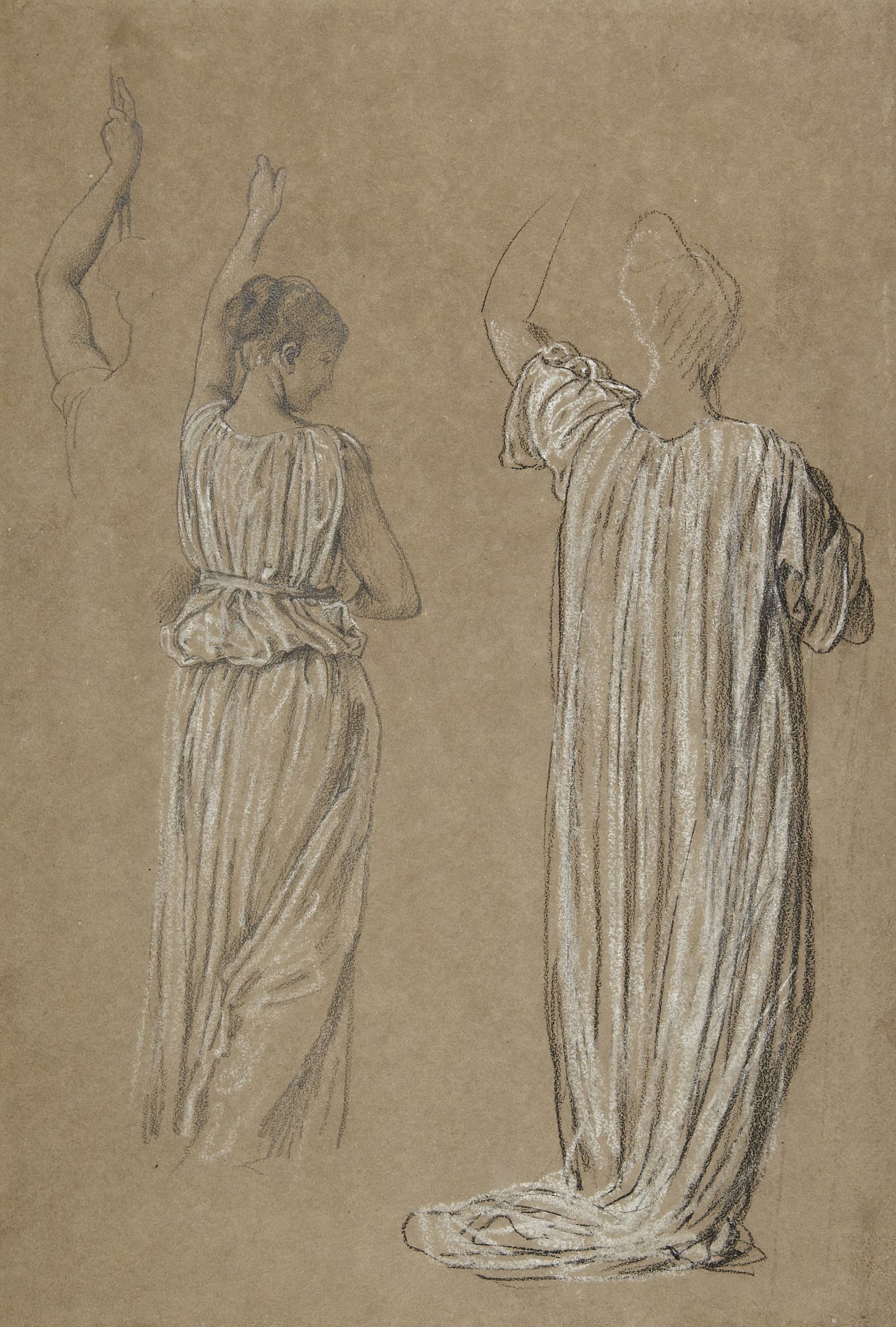 《站立的披着人物的研究》（Studies of a standing draped figure）｜弗雷德里克·莱顿 Frederic Leighton｜不明