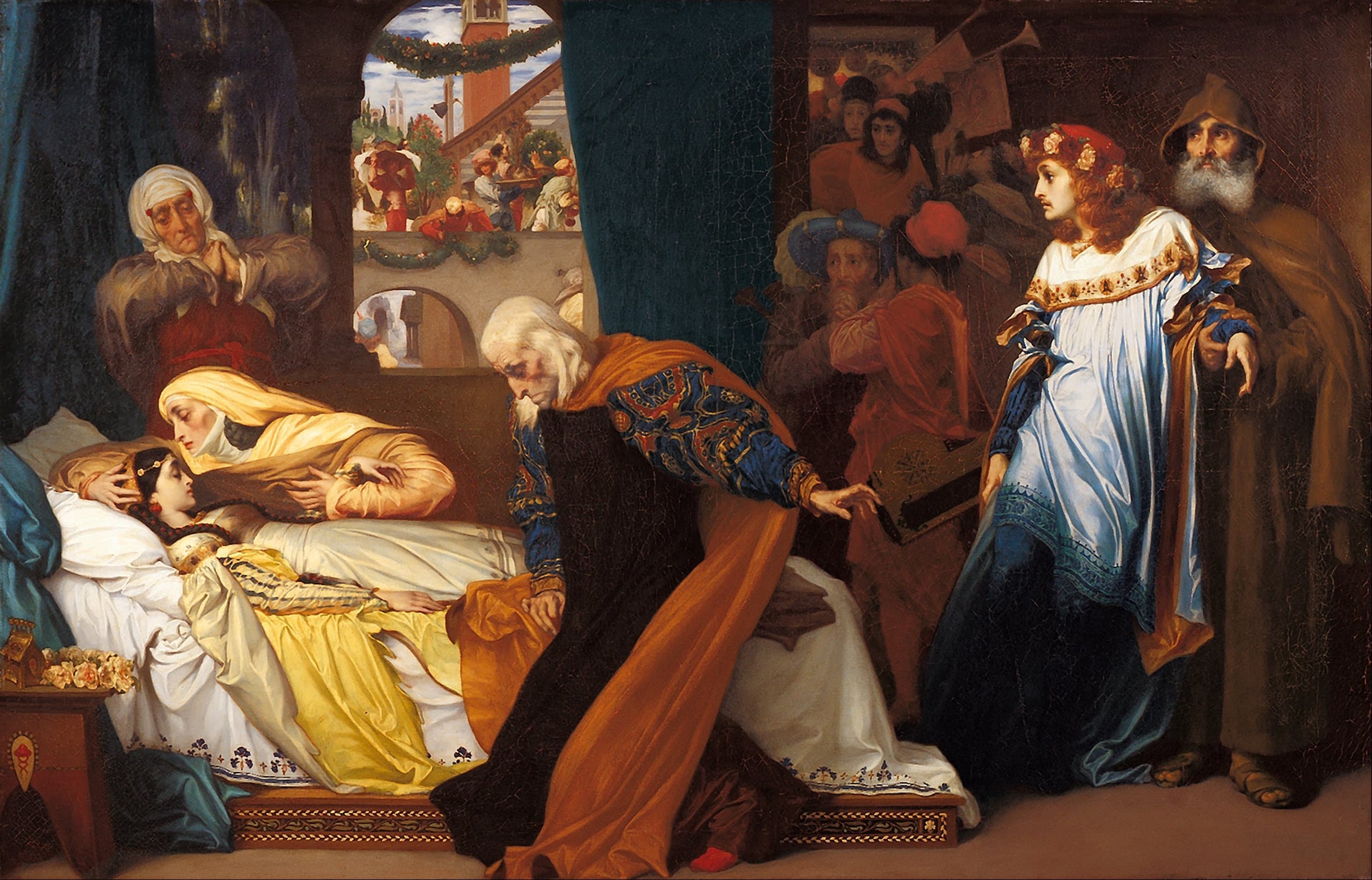 《朱丽叶假死》（The Feigned Death Of Juliet）｜弗雷德里克·莱顿 Frederic Leighton｜不明