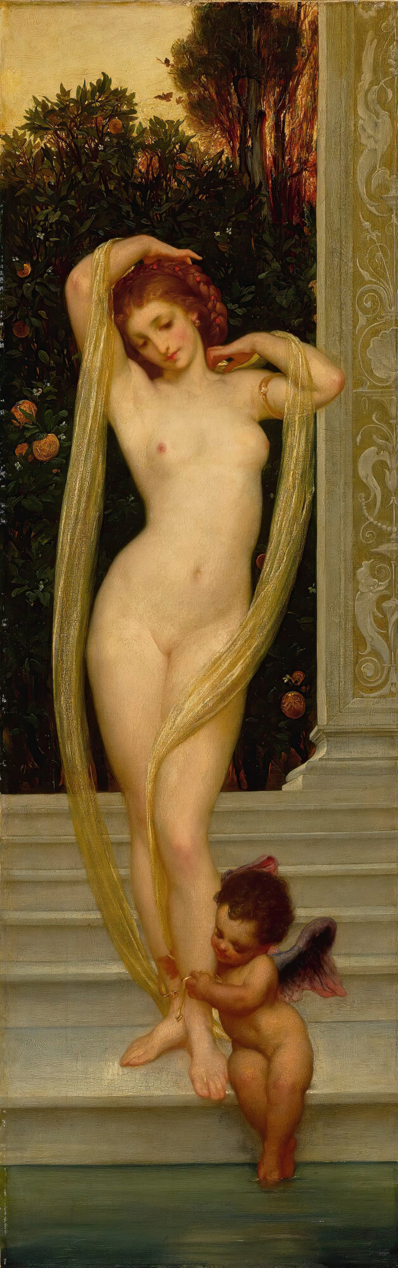《维纳斯和丘比特》（Venus And Cupid）｜弗雷德里克·莱顿 Frederic Leighton｜不明