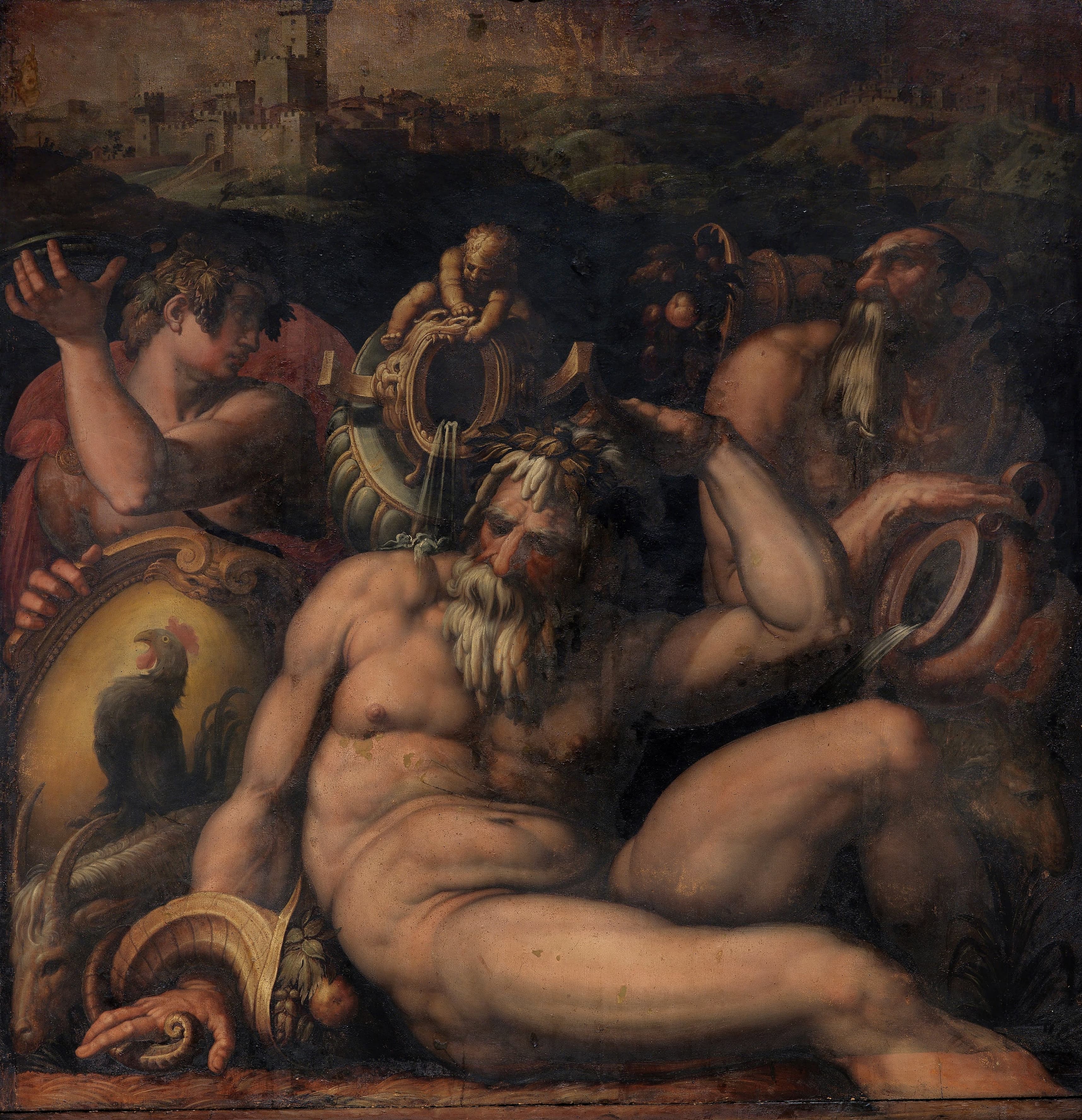 《基安蒂的寓言》（Allegory of Chianti）｜乔尔乔·瓦萨里 Giorgio Vasari｜1563–1565