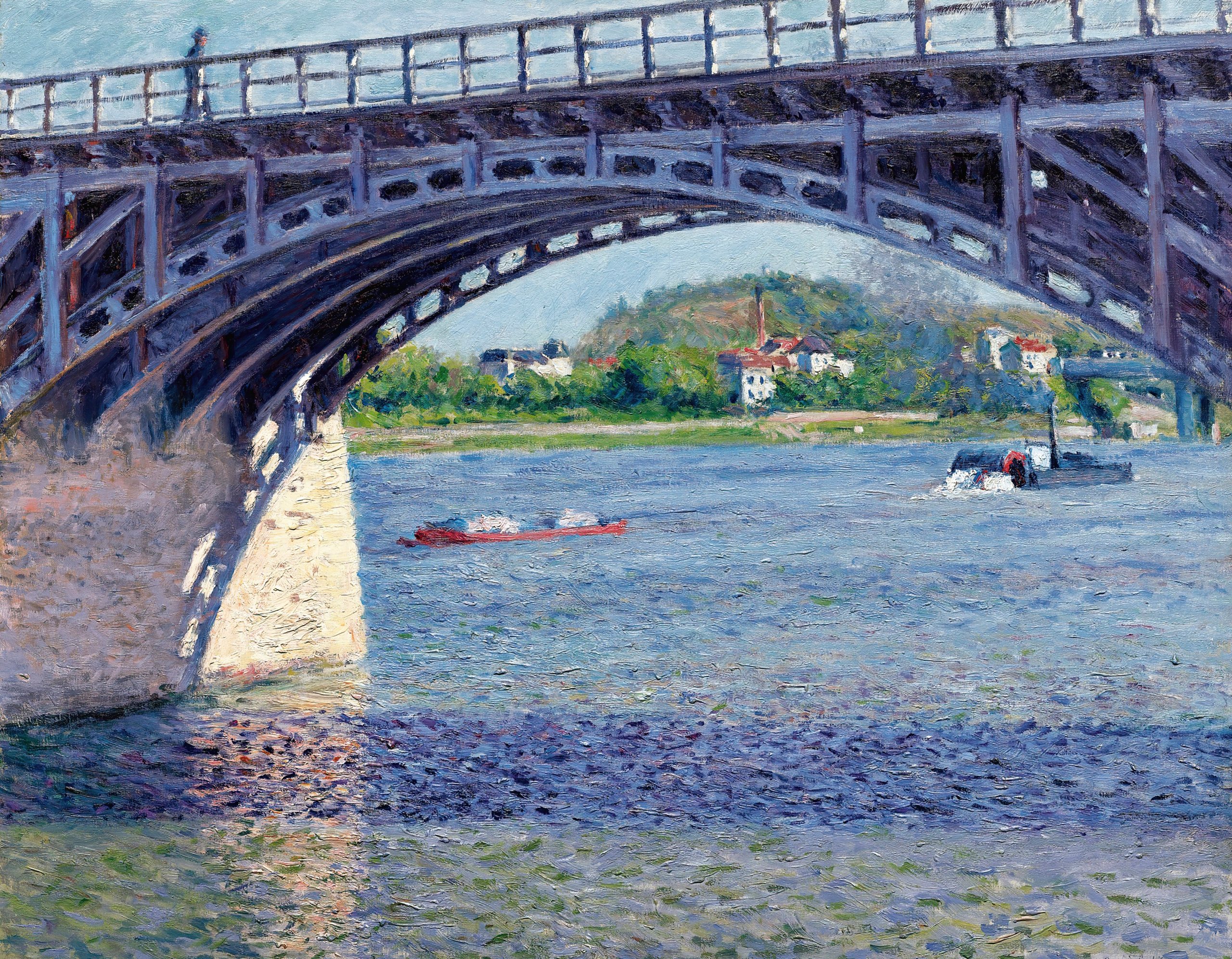 《阿让特伊桥与塞纳河》（Le Pont D’argenteuil Et La Seine）｜古斯塔夫·卡耶博特 Gustave Caillebotte｜约 1883