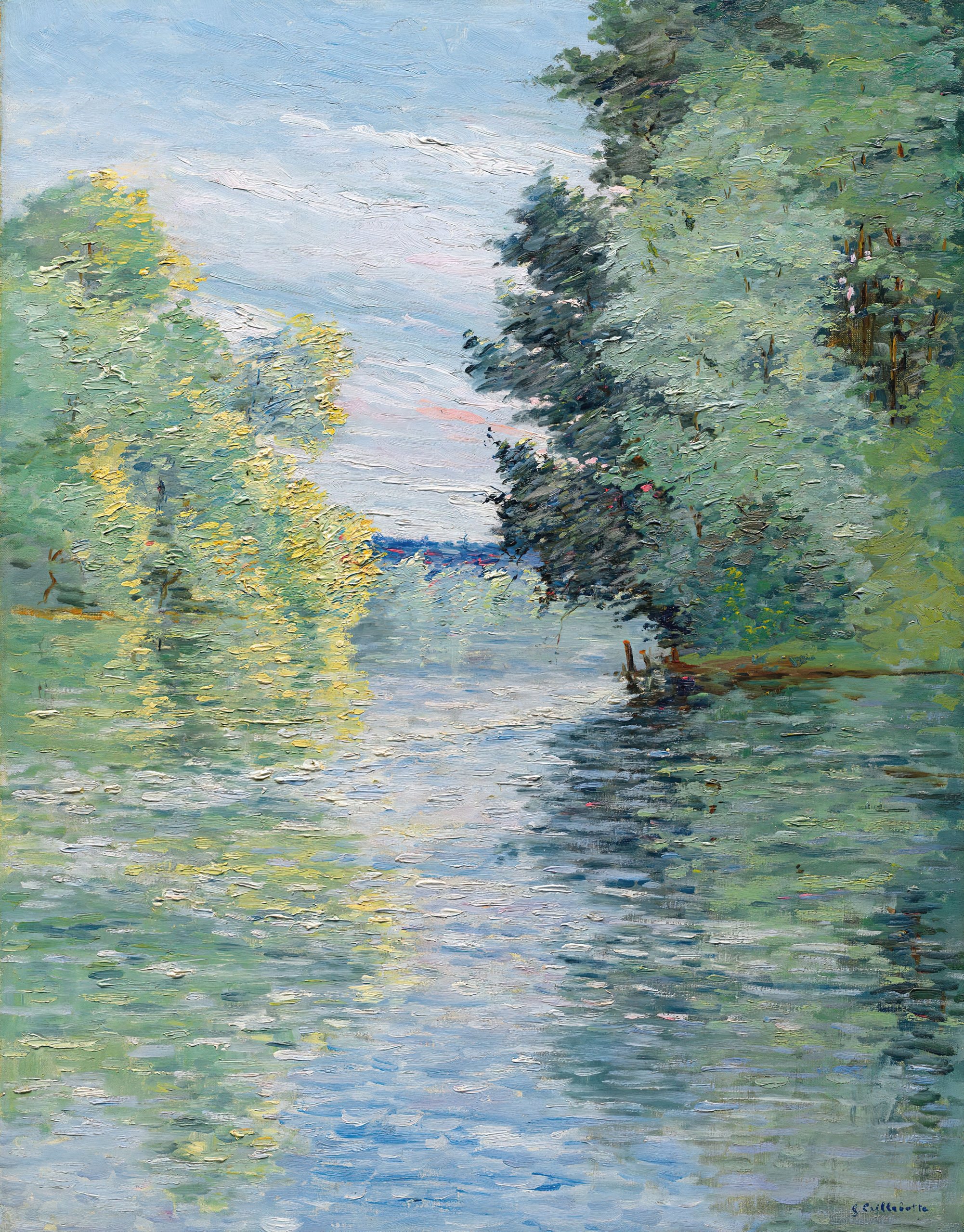《阿让特伊的塞纳河支流》（Le Petit bras de la Seine à Argenteuil）｜古斯塔夫·卡耶博特 Gustave Caillebotte｜1890