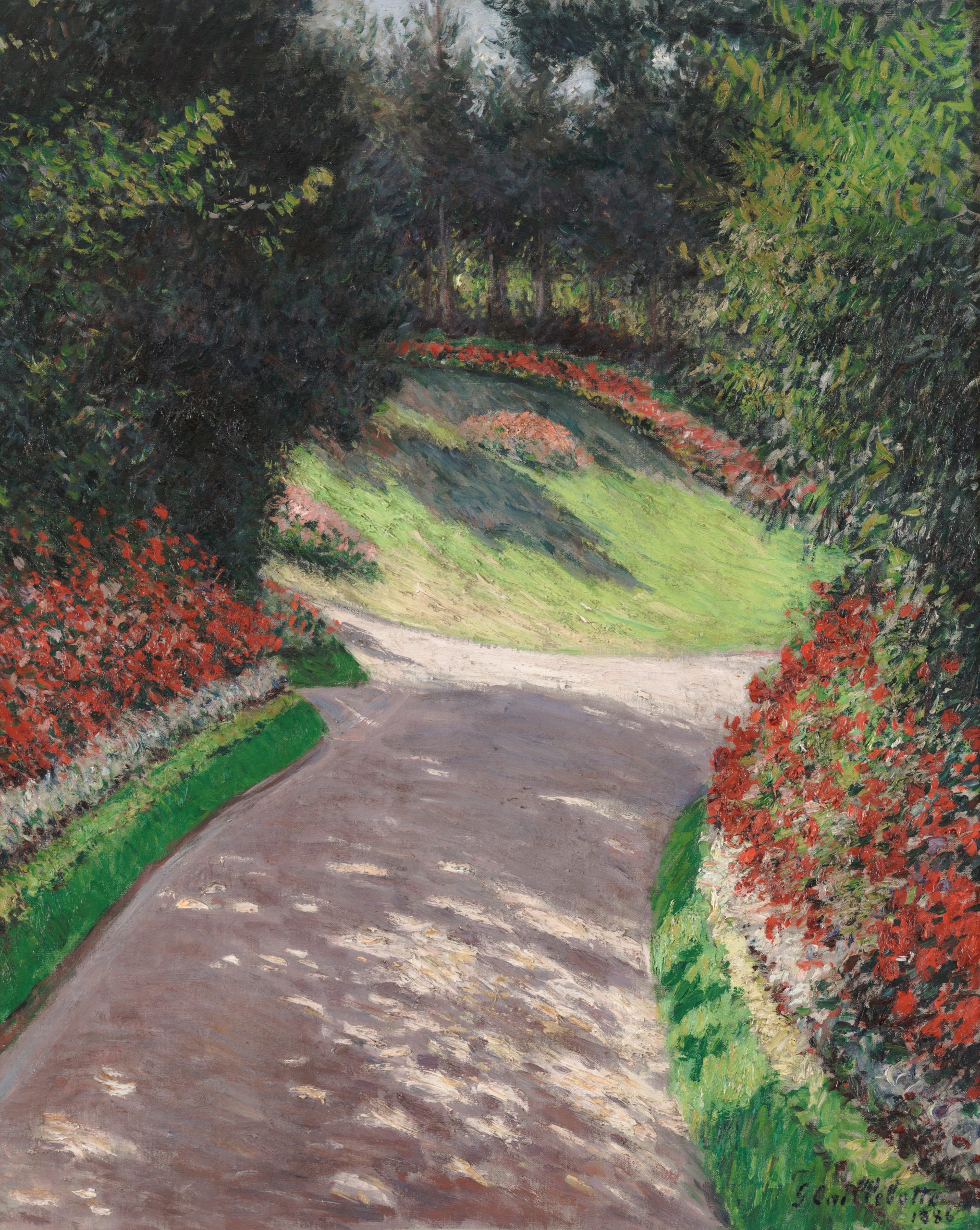 《花园小径》（The Path in the Garden）｜古斯塔夫·卡耶博特 Gustave Caillebotte｜1886